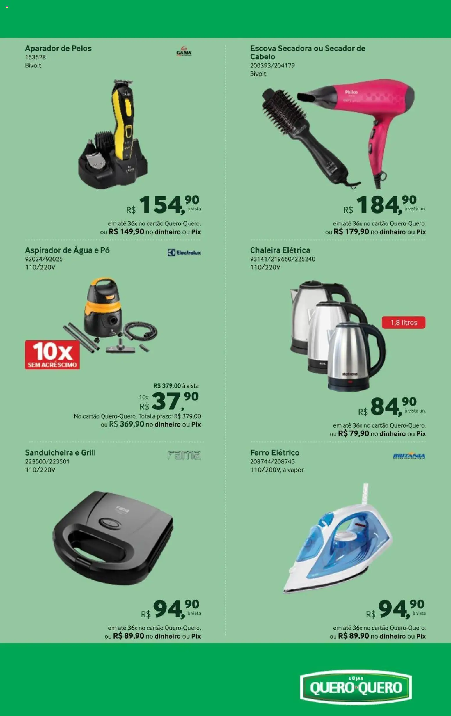Lojas Quero-Quero Folheto - válido de 18.02.2026 | Página: 6 | Produtos: Ferro, Chaleira elétrica, Escova secadora, Aparador de pelos