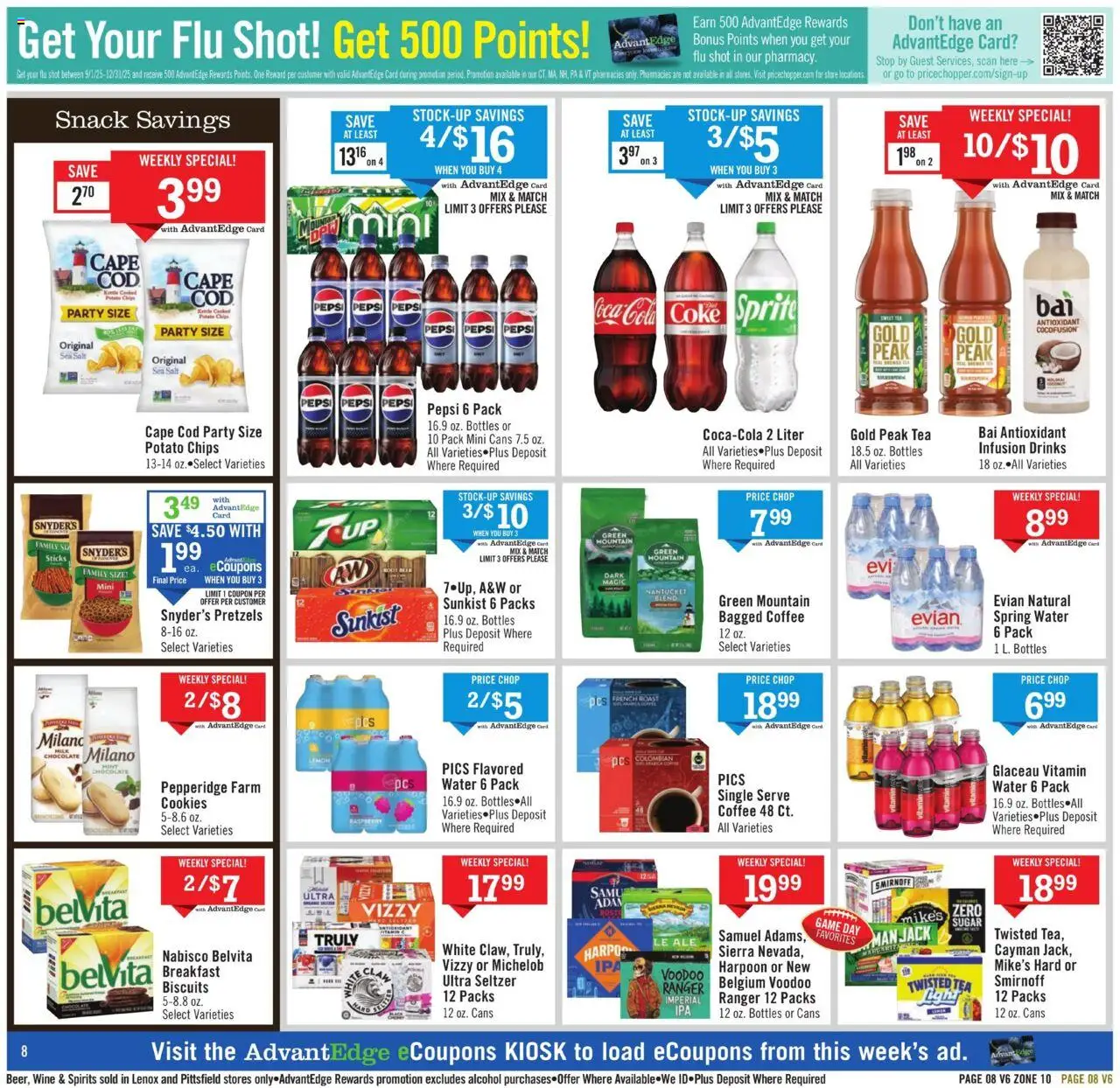 Price Chopper Weekly Ad - valid from 28.09.2025 | Page: 8 | Products: Chips, Cookies, Water, Lemon