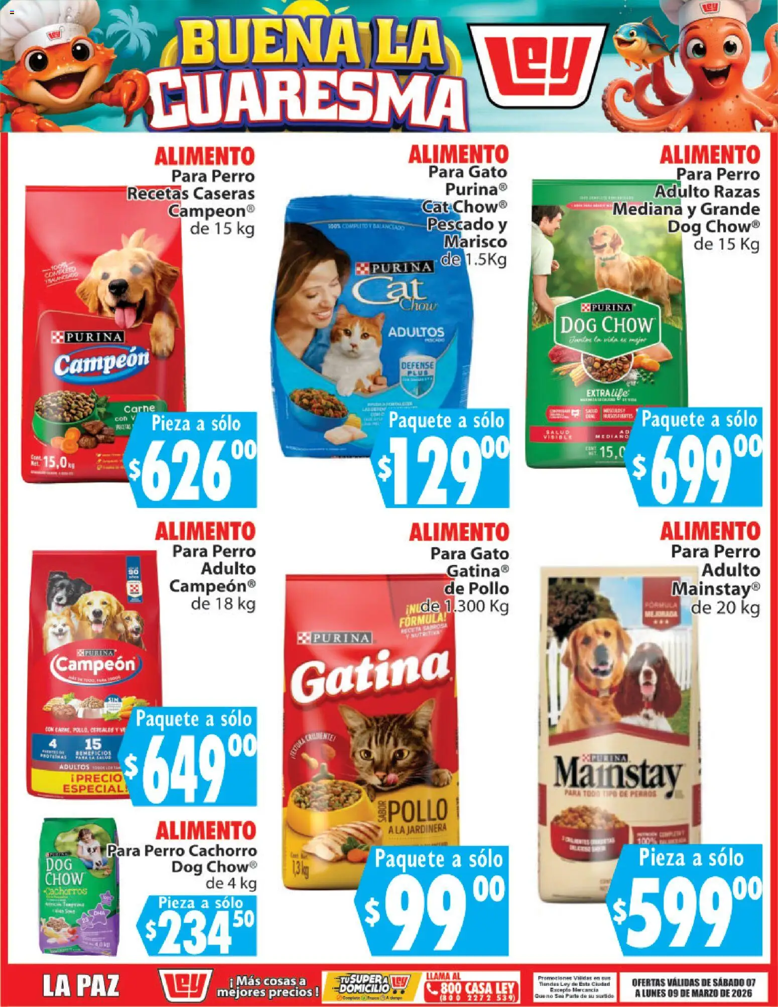 Nuevas ofertas de Casa Ley válidas en toda la República Mexicana desde el 07.03.2026. ¡Encuentra las mejores ofertas en Casa Ley folleto Buena la Cuaresma! | Página: 10 | Productos: Pollo, Cereales