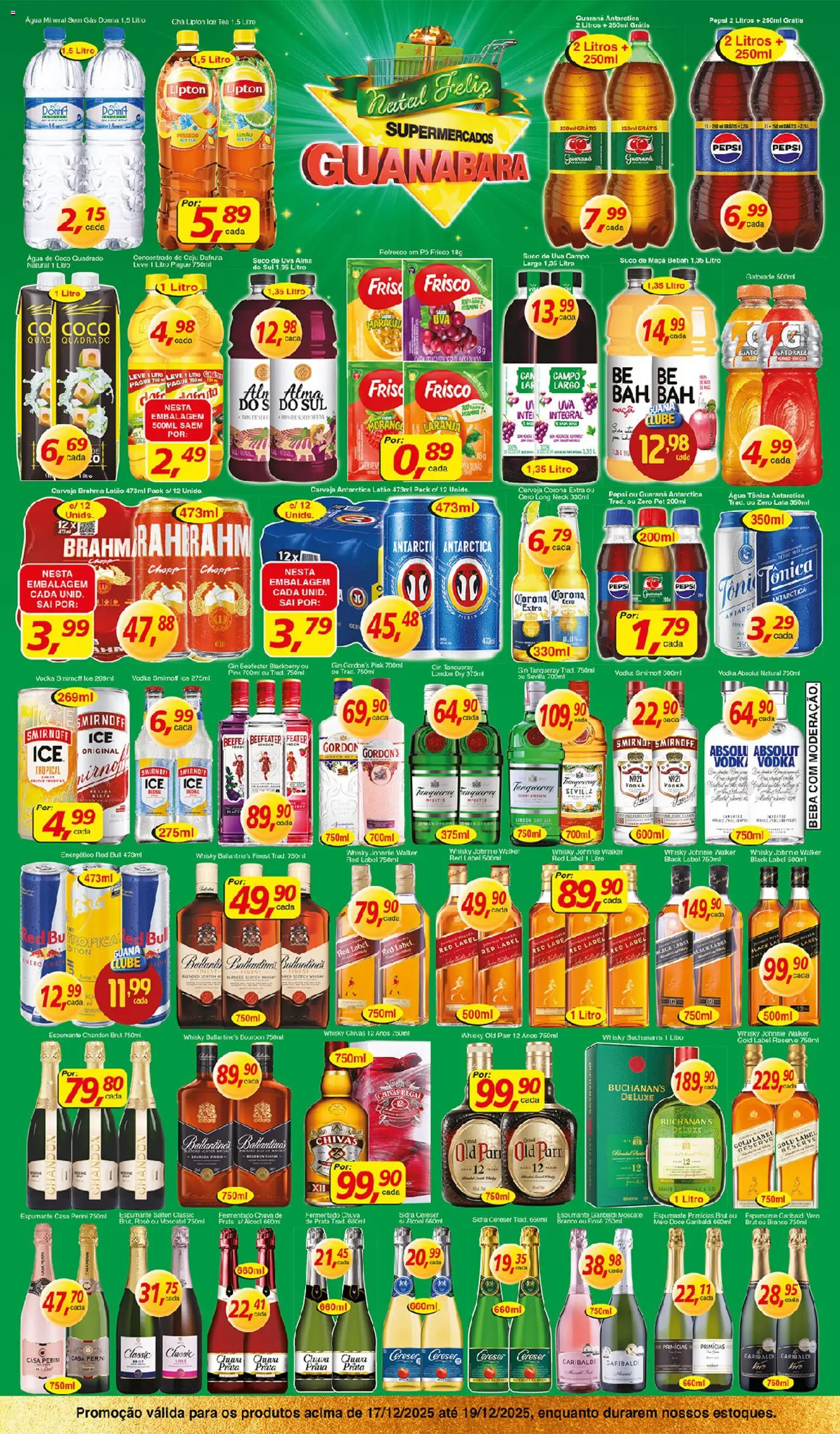 Supermercados Guanabara Folheto - válido de 17.12.2025 | Página: 10 | Produtos: Refresco, Guaraná, Espumante, Gin