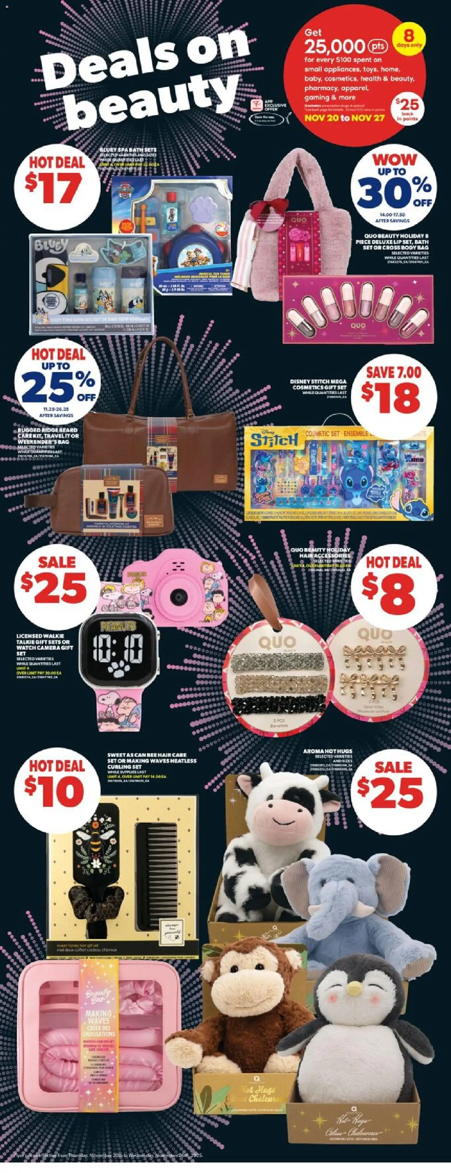 Real Canadian Superstore flyer valid from 20.11.2025 | Page: 26 | Products: Watch, Camera, Bag, Bath