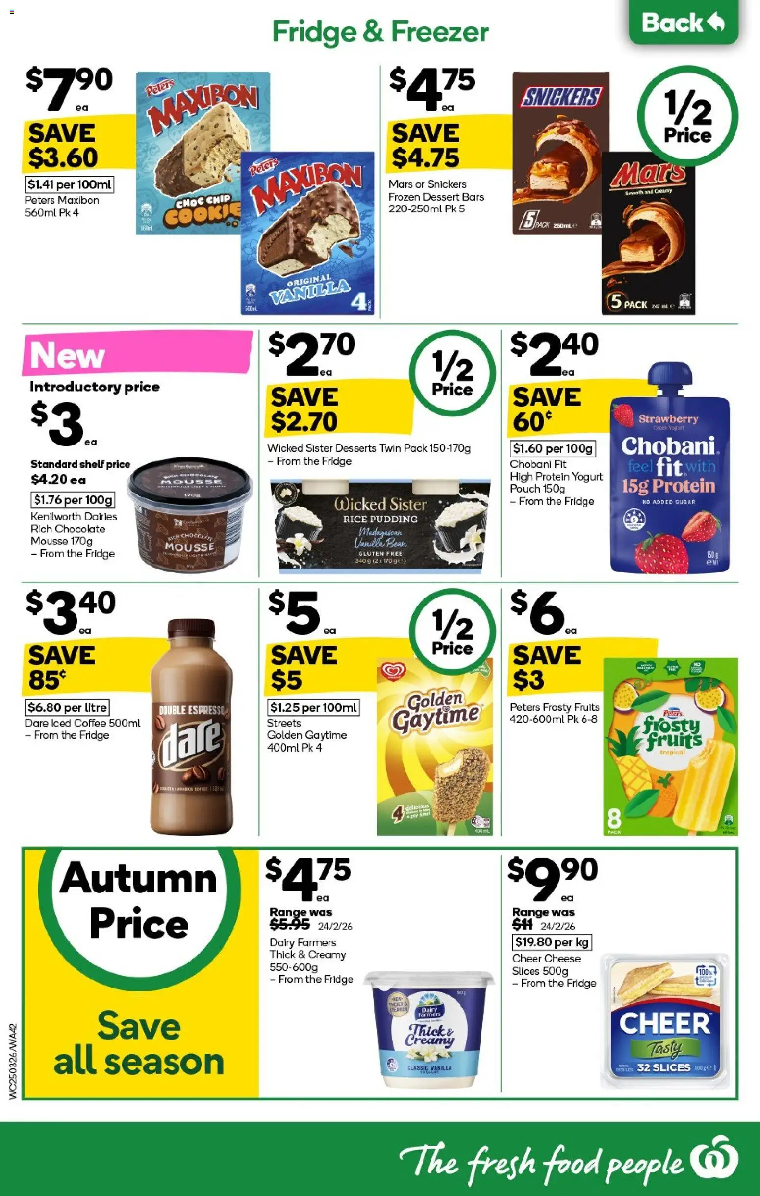 Woolworths catalogue - valid from 25.03.2026 | Page: 42 | Products: Shelf, Dairy, Chocolate, Fridge