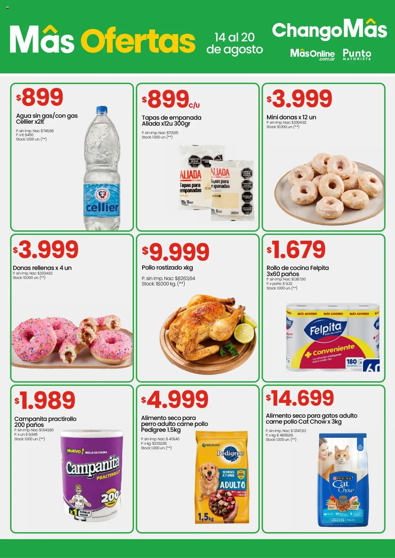 Changomas ofertas │ válido desde el 14.08.2025 | Página: 5 | Productos: Cocina, Pollo, Pescado, Agua