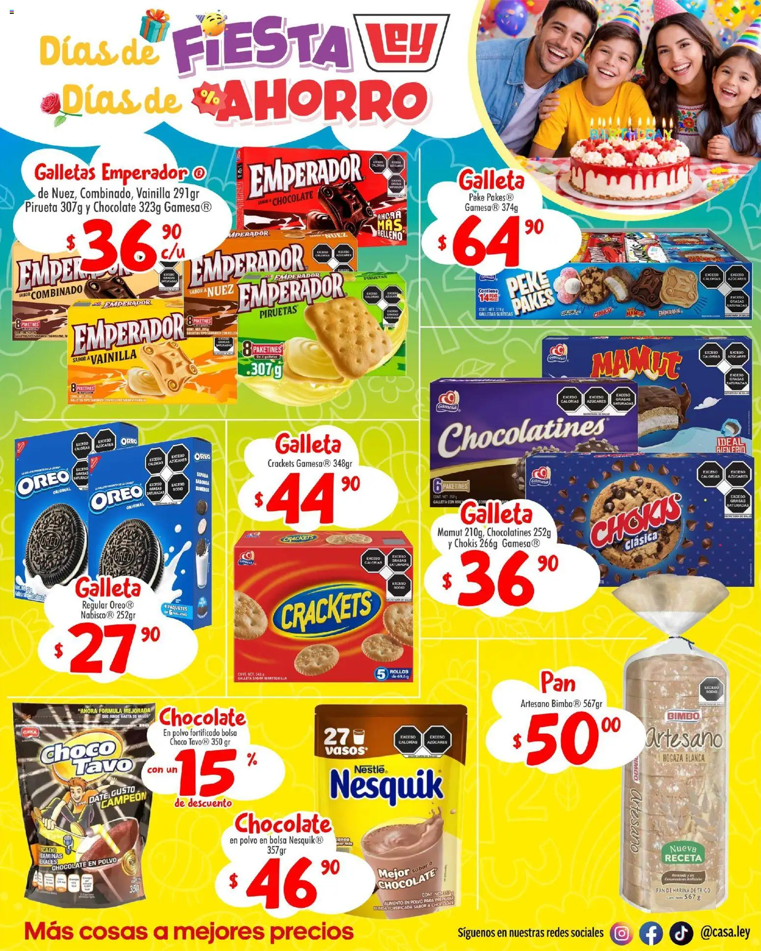 Nuevas ofertas de Casa Ley válidas en toda la República Mexicana desde el 18.04.2026. ¡Encuentra las mejores ofertas en  Casa Ley folleto Interior suple Día del Niño! | Página: 7 | Productos: Bolsa, Chocolate, Nuez, Vasos