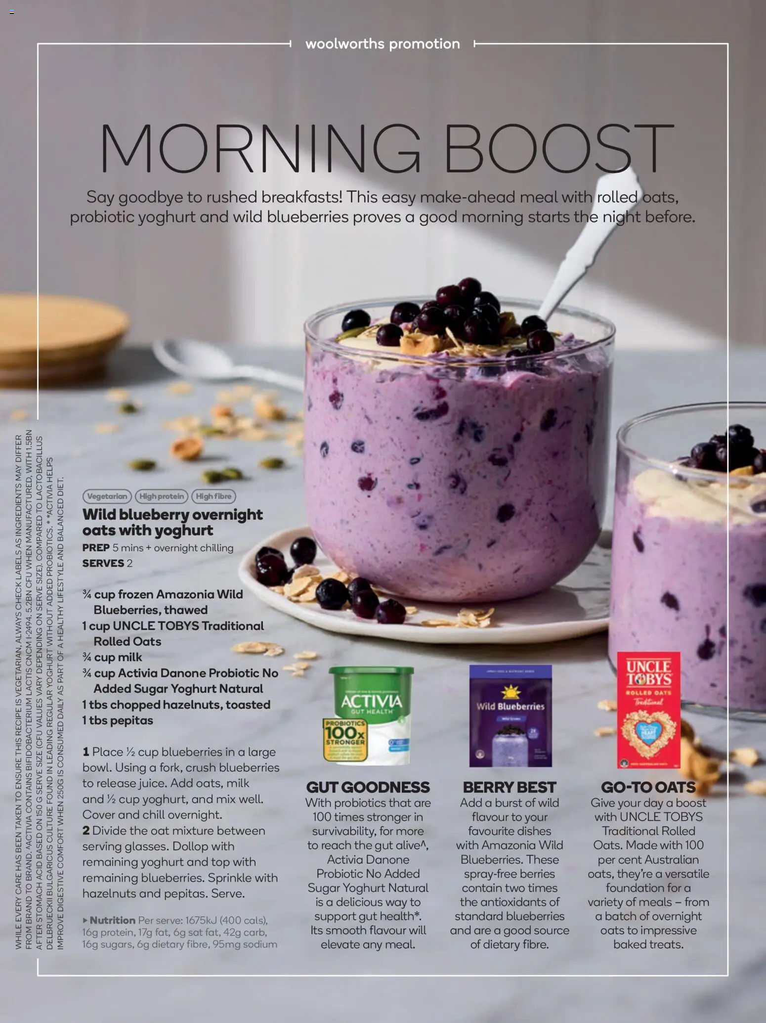 Woolworths catalogue - valid from 01.11.2025 | Page: 107 | Products: Milk, Yoghurt, Oats, Blueberries