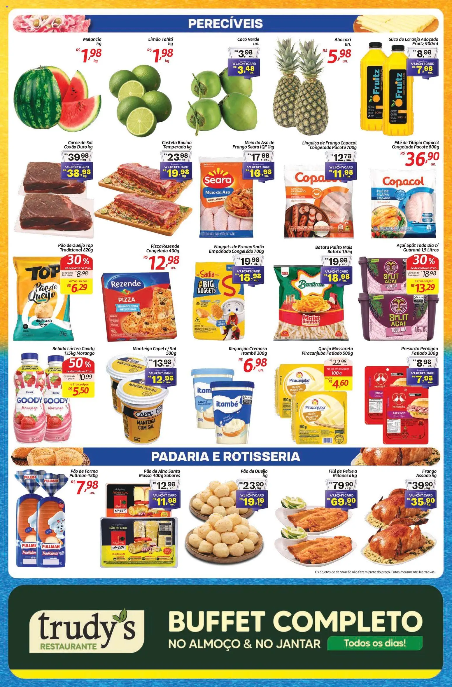 Comper Folheto - válido de 13.02.2026 | Página: 3 | Produtos: Melancia, Pao de alho, Carne, Filé de tilápia