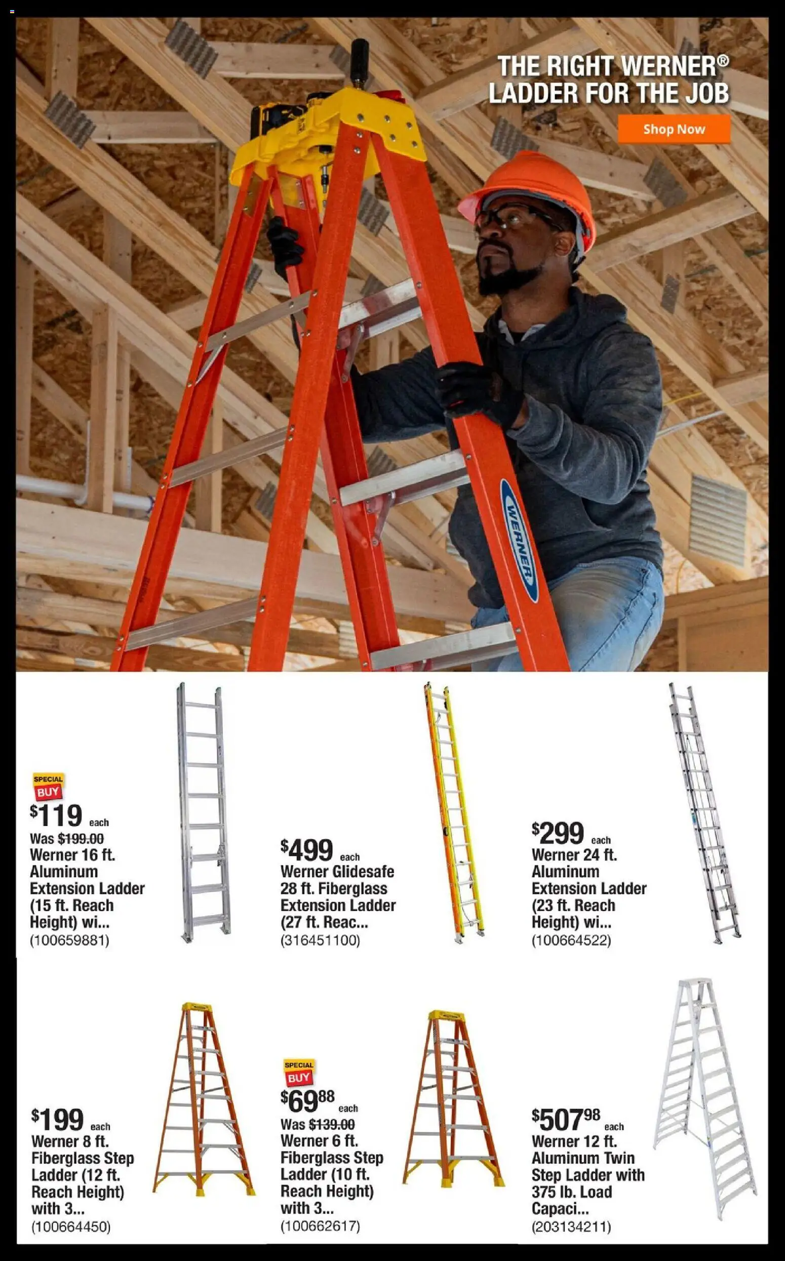 Home Depot Shop Pro Ad - FL - valid from 03.11.2025 | Page: 4 | Products: Ladder