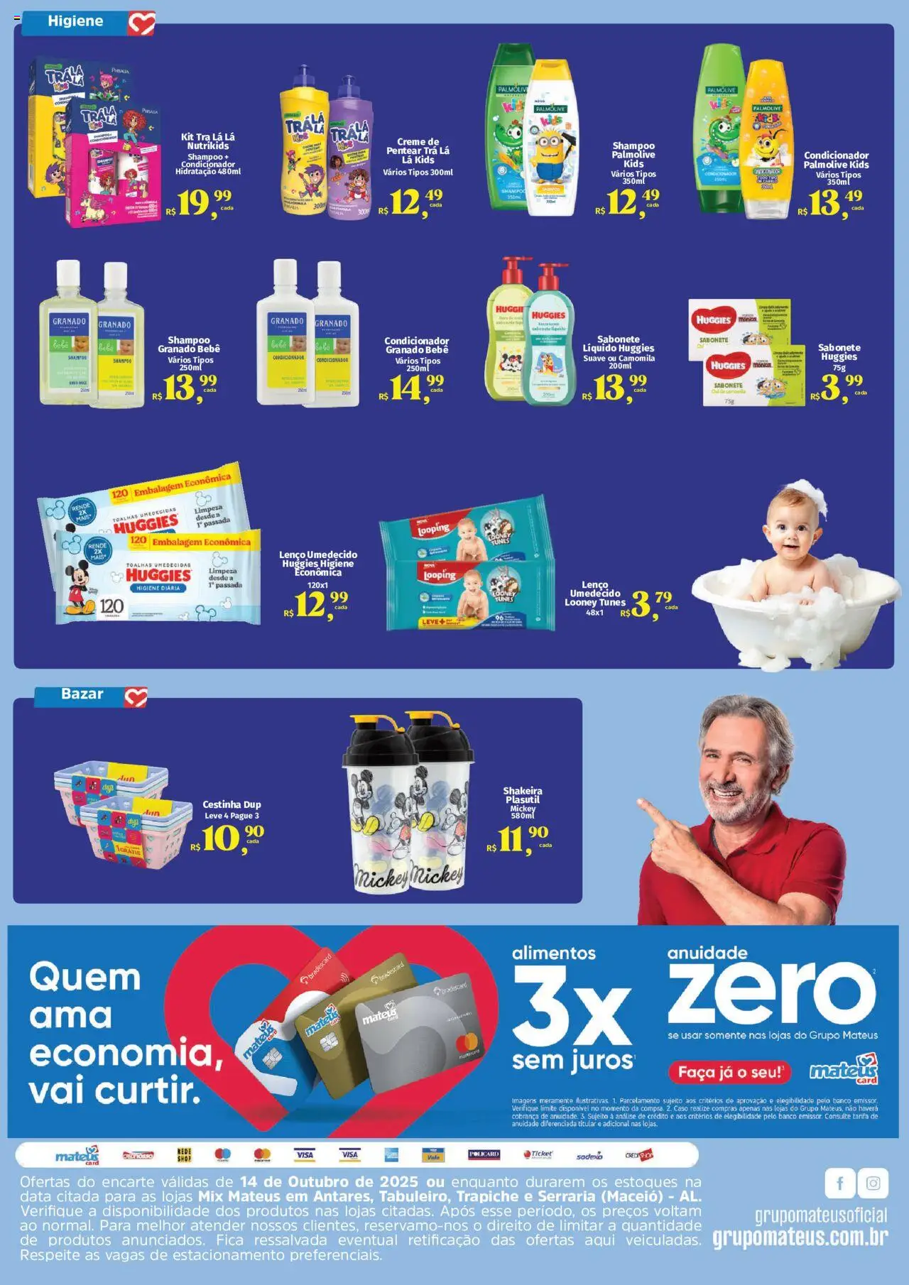 Mateus Folheto - válido de 14.10.2025 | Página: 2 | Produtos: Condicionador, Banco, Lenço, Sabonete líquido