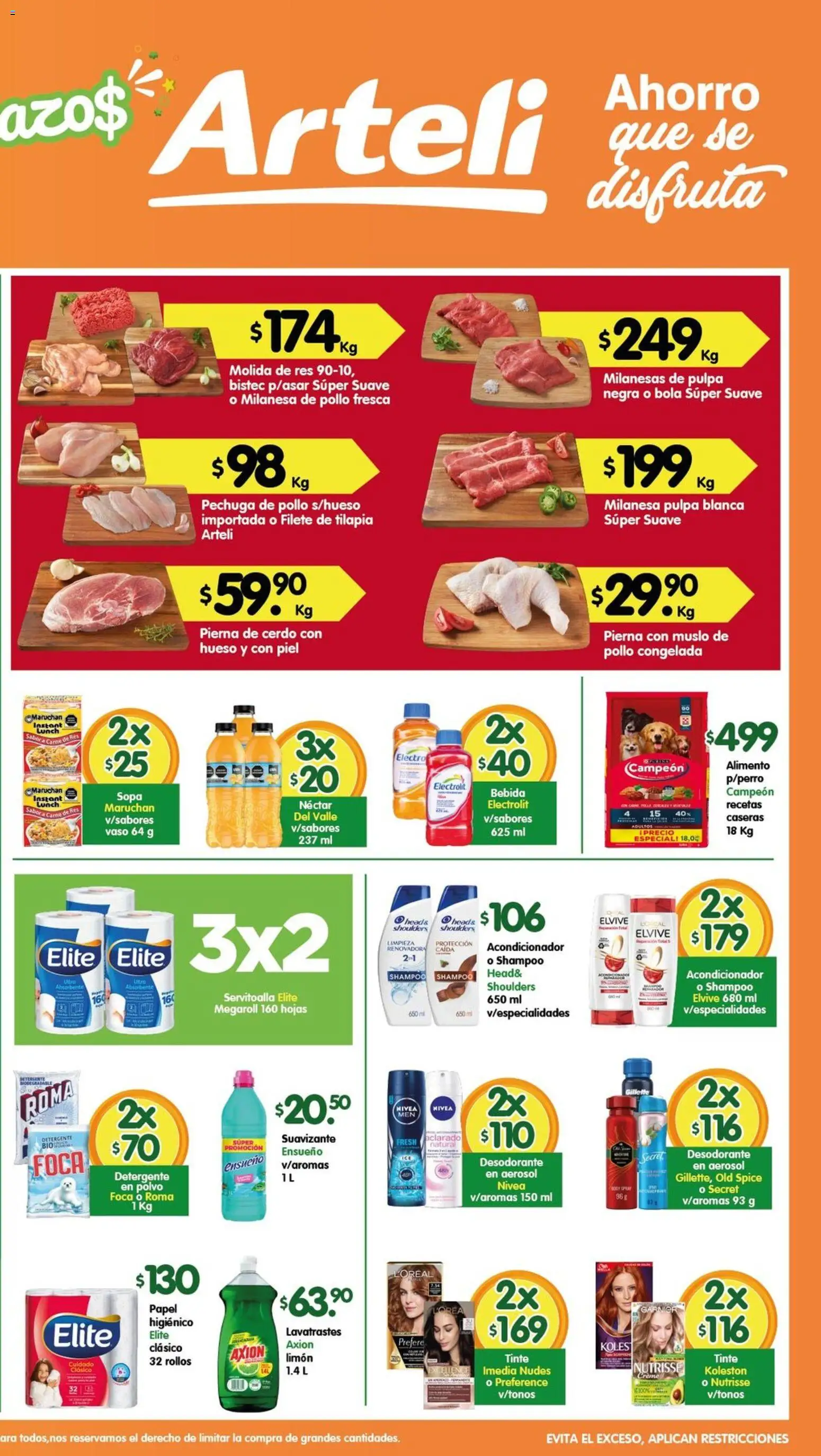 Nuevas ofertas de Arteli válidas en toda la República Mexicana desde el 13.03.2026. ¡Encuentra las mejores ofertas en Arteli folleto Tuxpan! | Página: 2 | Productos: Desodorante, Pollo, Milanesa, Sopa