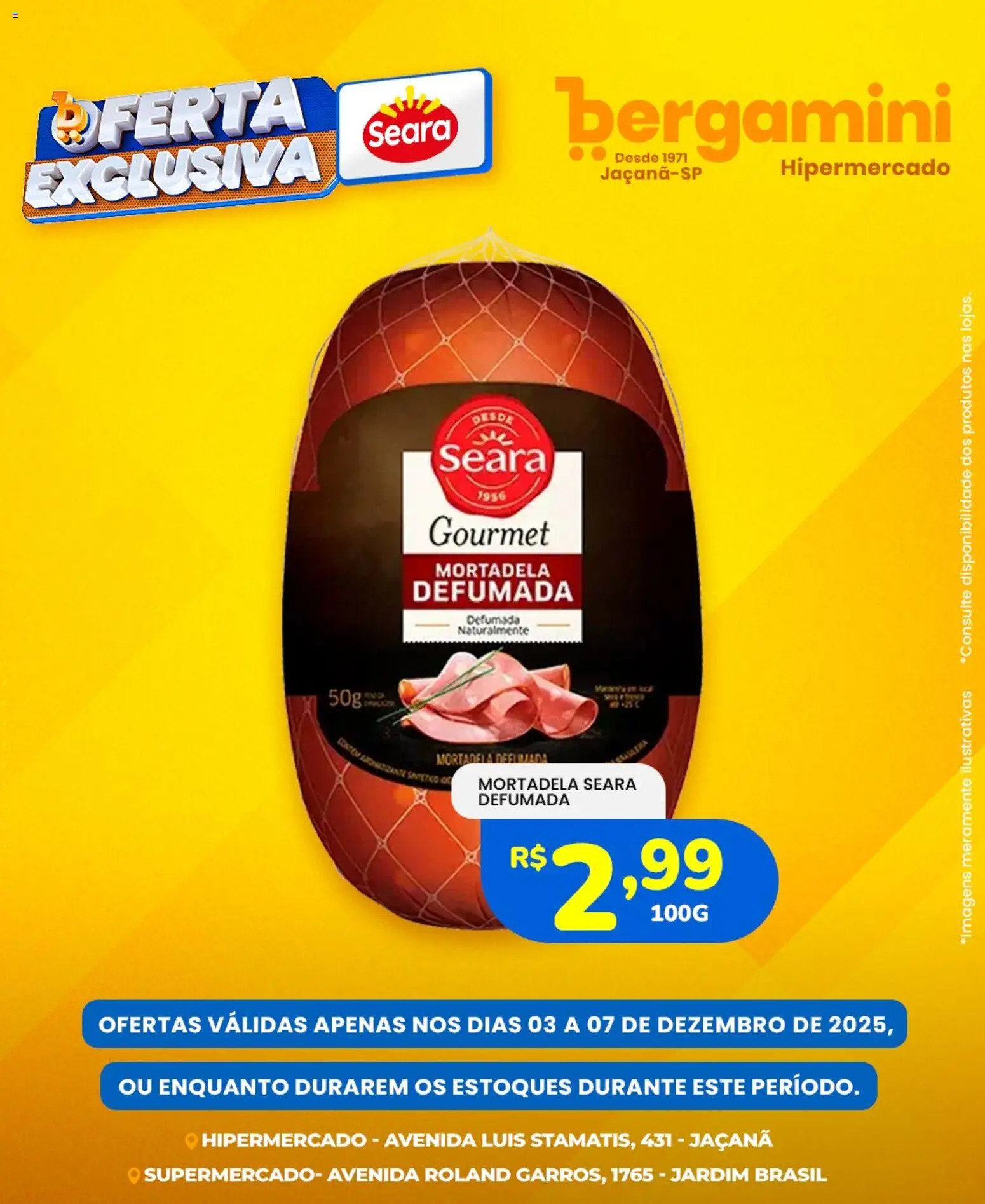 Supermercado Bergamini Folheto - válido de 03.12.2025 | Página: 2 | Produtos: Pão, Mortadela