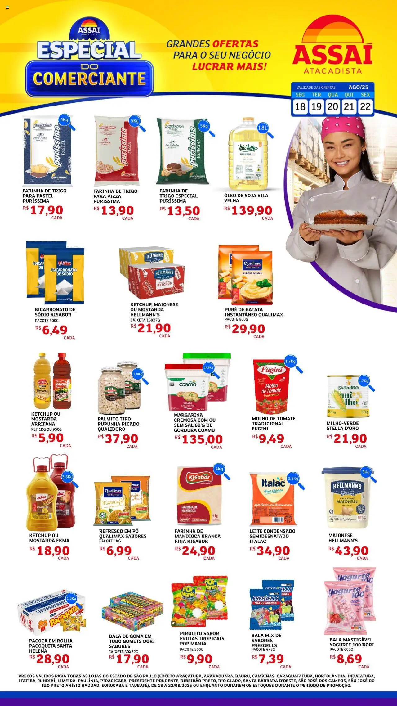 Assaí Atacadista Folheto - válido de 18.08.2025 | Página: 1 | Produtos: Molho de tomate, Leite, Ketchup, Maionese