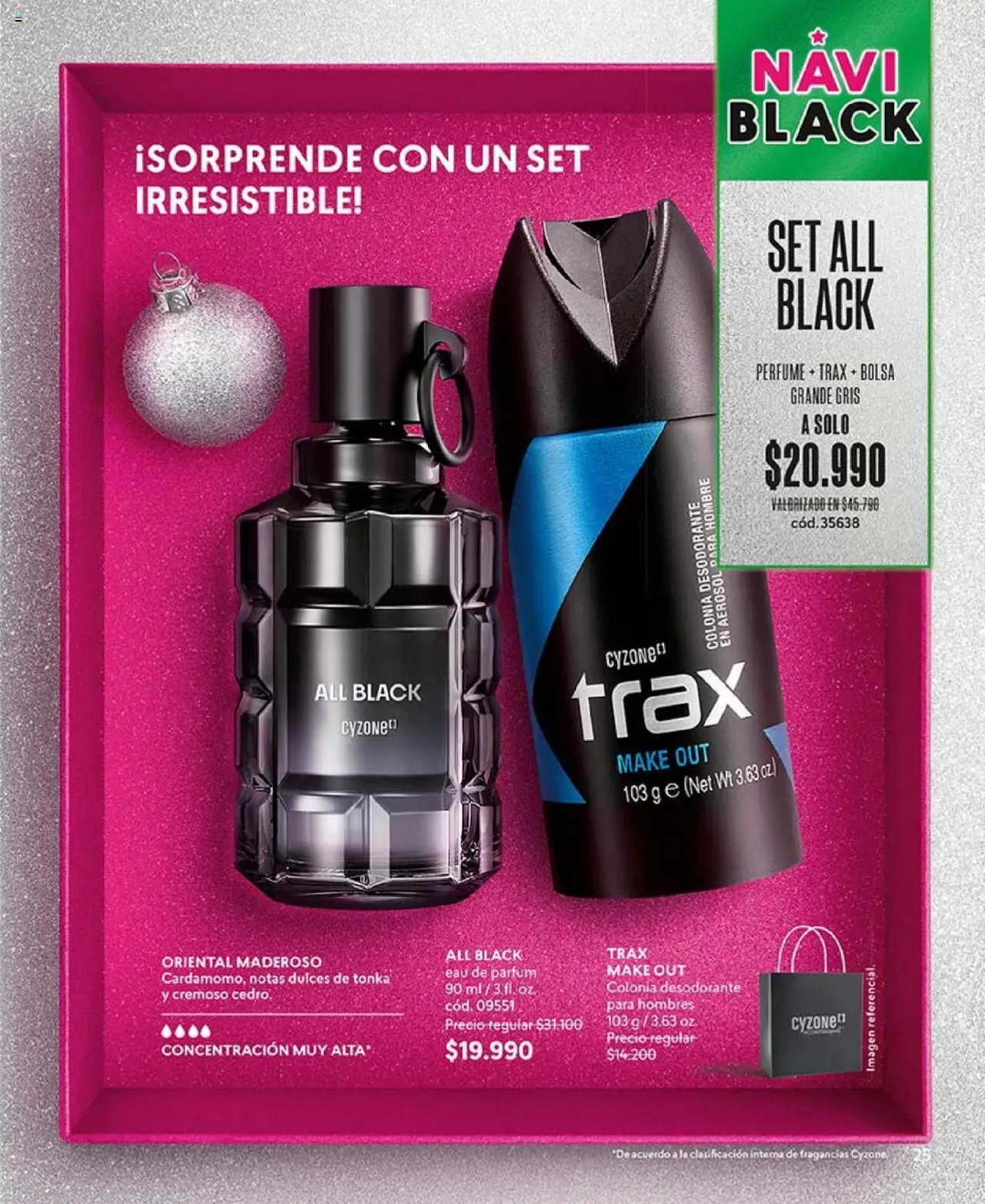 Catálogo CyZone Campaña 17 │ válido desde el 14.10.2025 | Página: 25 | Productos: Bolsa, Perfume, Desodorante