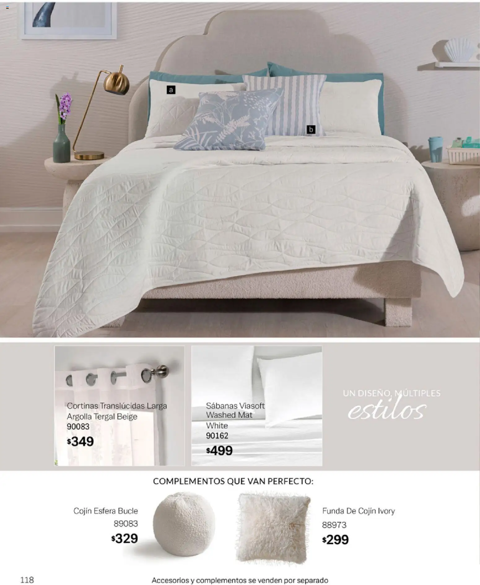 Nuevas ofertas de Vianney válidas en toda la República Mexicana desde el 06.03.2026. ¡Encuentra las mejores ofertas en Vianney catálogo Tu hogar, nuestra pasión! | Página: 120 | Productos: Funda, Sabanas, Cortinas