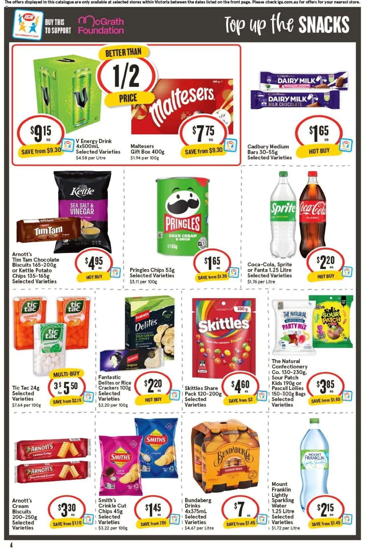 IGA catalogue - valid from 24.09.2025 | Page: 4 | Products: Box, Crackers, Water, Kettle