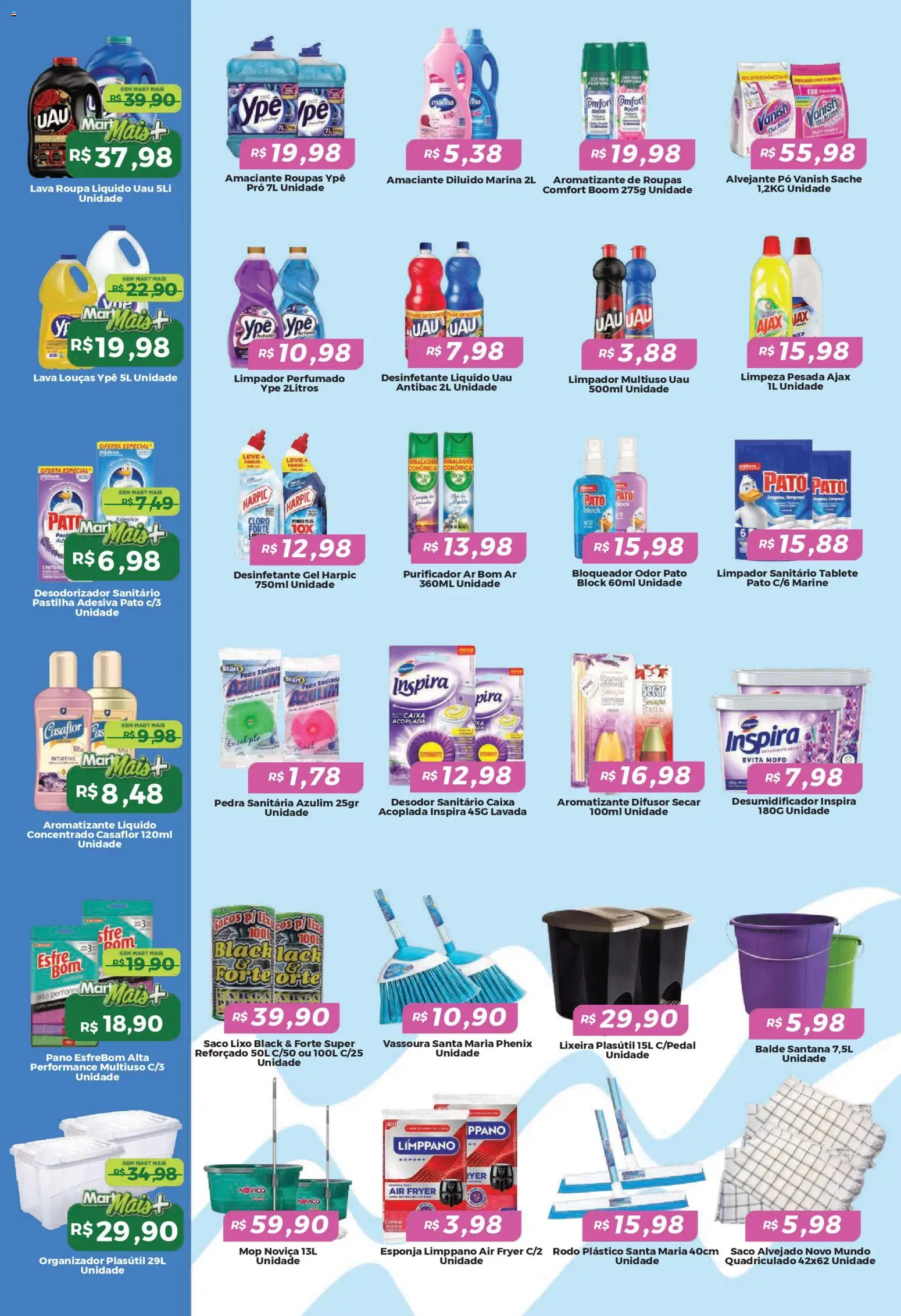 Mart Minas Folheto - válido de 12.03.2026 | Página: 7 | Produtos: Air fryer, Roupas, Vassoura, Rodo