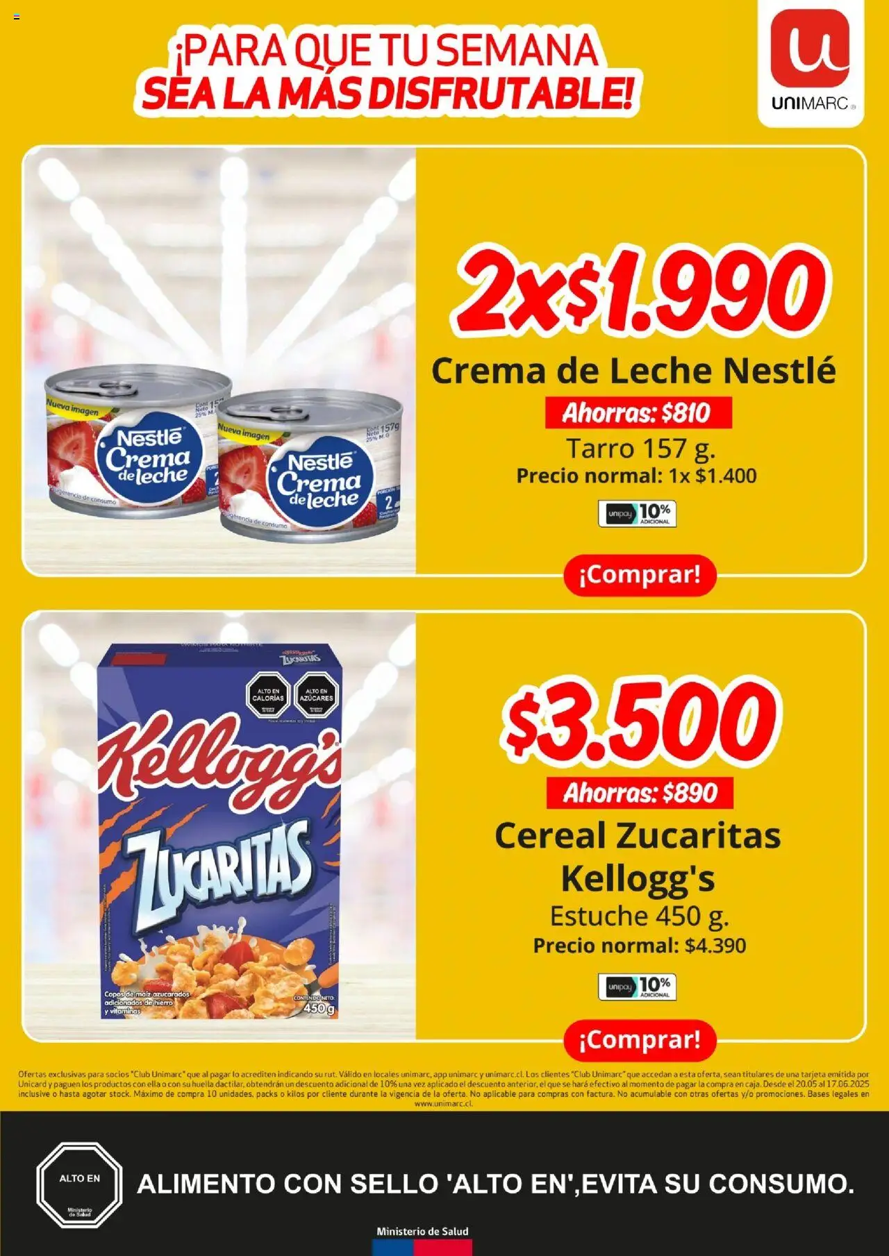 Unimarc Ofertas │ válido desde el 30.05.2025 | Página: 4 | Productos: Estuche, Vitaminas, Leche, Crema de leche