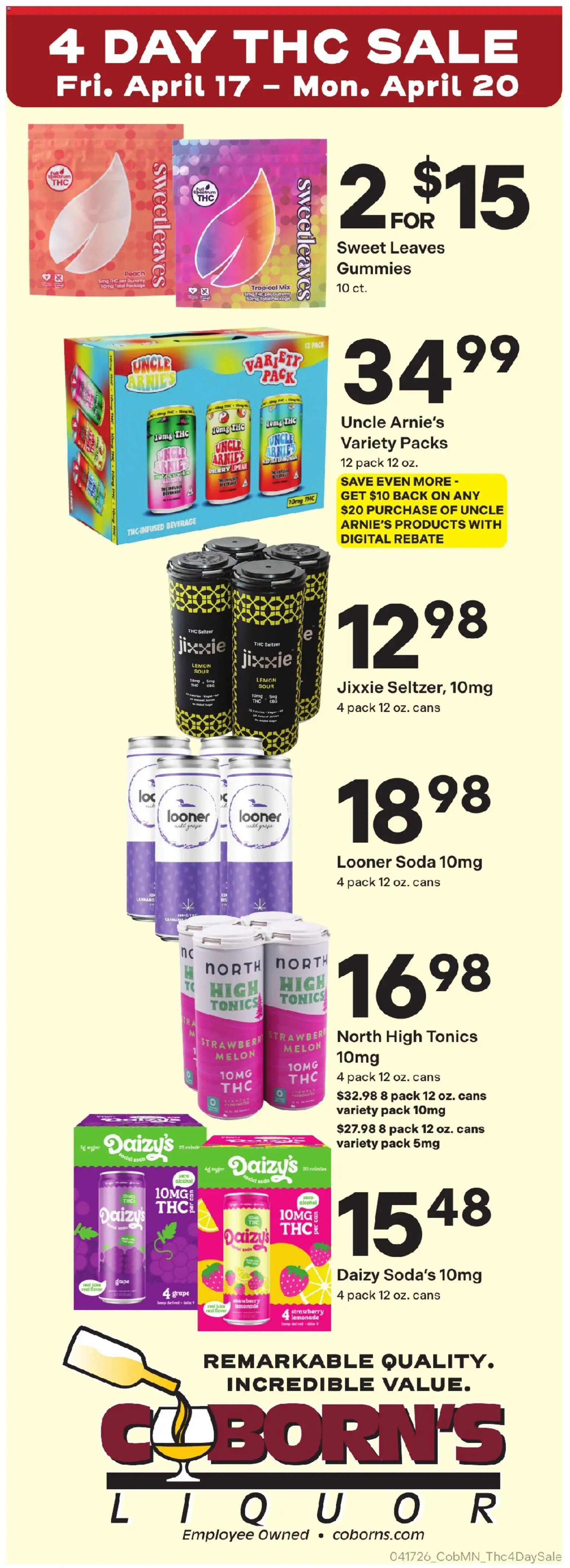 Coborn's Ad - valid from 17.04.2026 | Page: 1 | Products: Sugar, Lemon, Peach, Melon