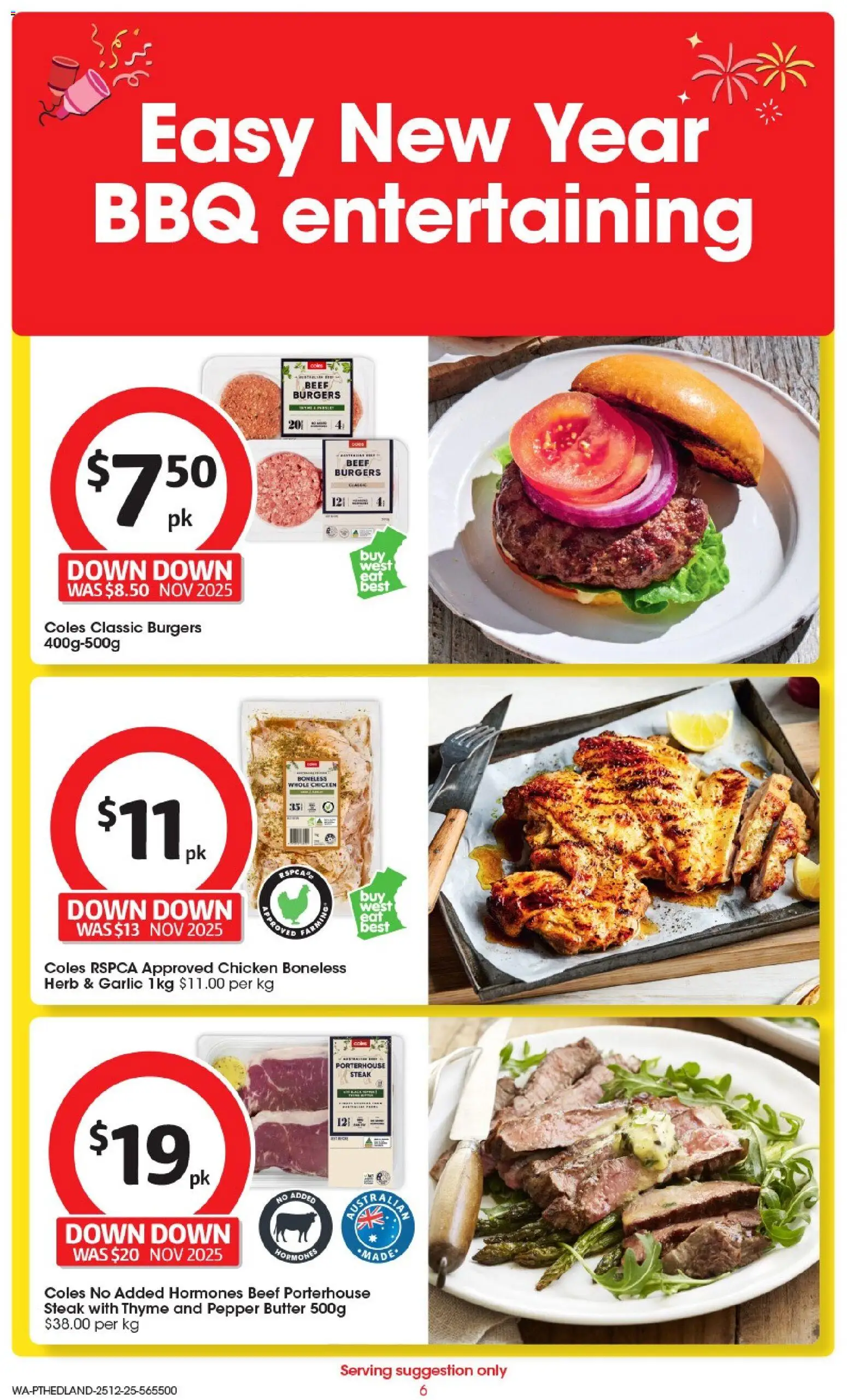 Coles catalogue - valid from 25.12.2025 | Page: 7 | Products: Butter, Herb, Chicken, Pepper