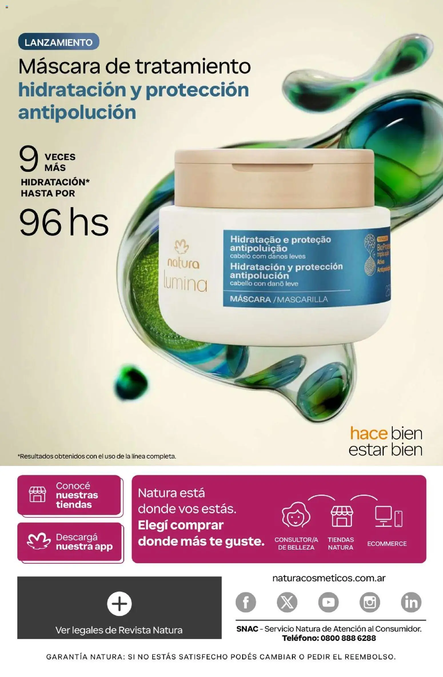 Natura Catálogo Ciclo 4/2026 │ válido desde el 01.04.2026 | Página: 319 | Productos: Teléfono, Máscara, Té