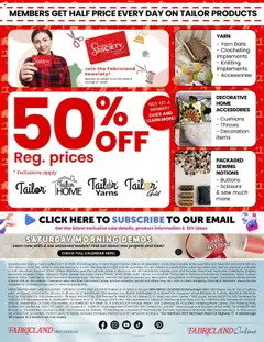 Preview of Fabricland weekly flyer / circulaire from shop Fabricland valid from 01.10.2025 | Page: 15 | Products: Table