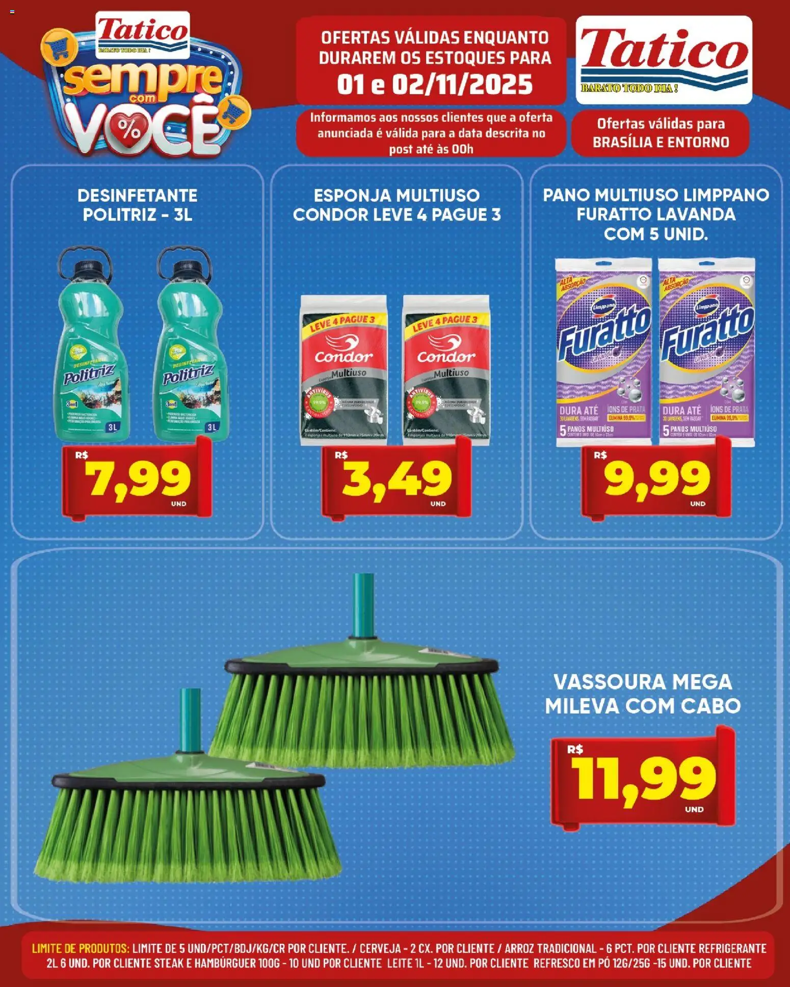 Tatico Folheto - válido de 03.11.2025 | Página: 34 | Produtos: Esponja, Hambúrguer, Cabo, Desinfetante