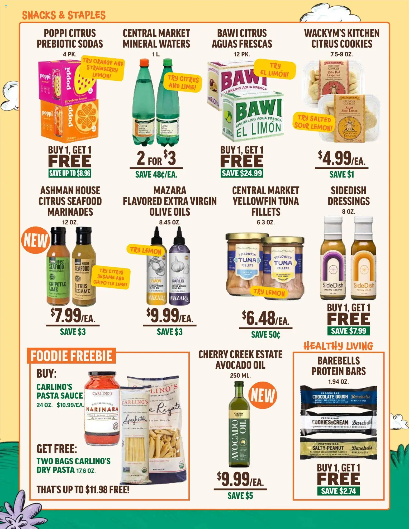 Central Market Weekly Ad - valid from 14.01.2026 | Page: 4 | Products: Pasta, Sauce, Lemon, Lime