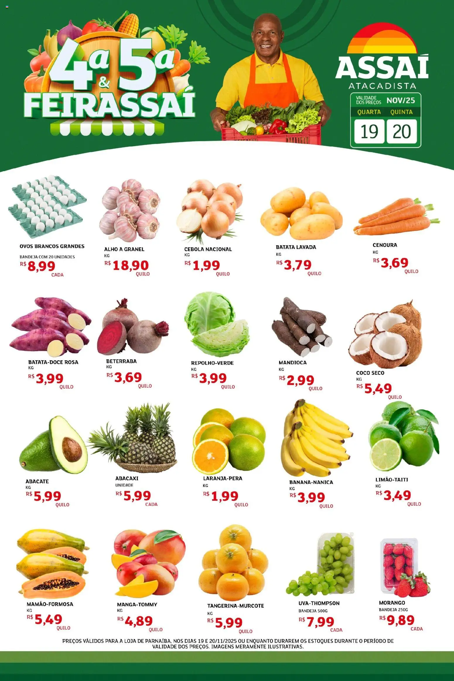 Assaí Atacadista Folheto - válido de 20.11.2025 | Página: 1 | Produtos: Coco, Beterraba, Bandeja, Batata
