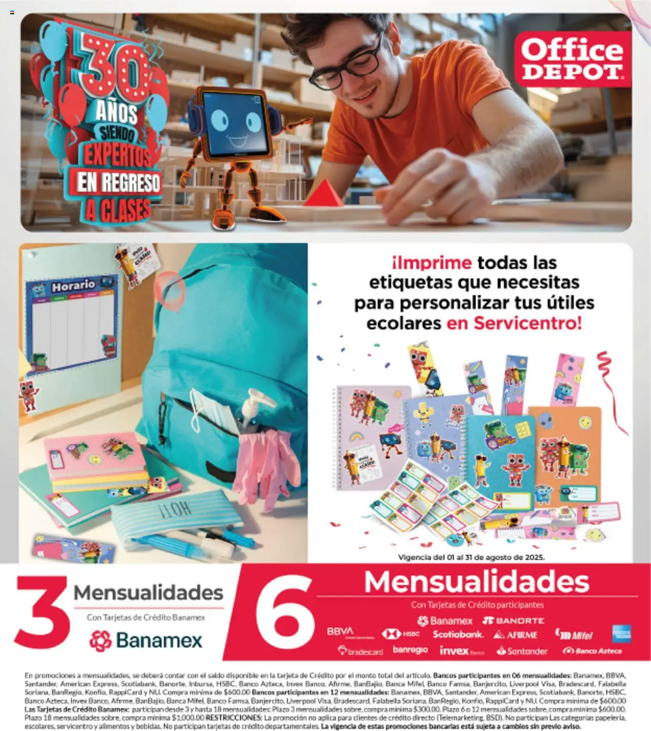 Nuevas ofertas de Office Depot válidas en toda la República Mexicana desde el 01.08.2025. ¡Encuentra las mejores ofertas en Office Depot - Catálogo! | Página: 24 | Productos: Banco