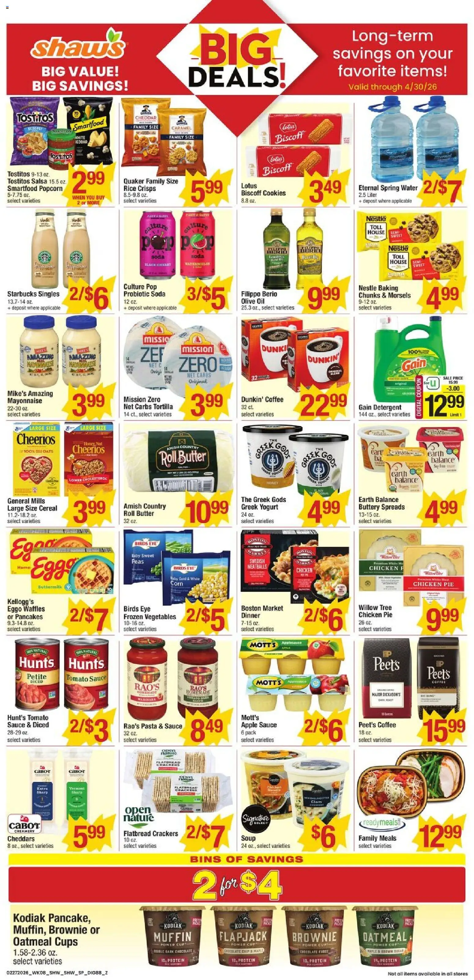 Shaw's Weekly Ad - MA - valid from 27.02.2026 | Page: 6 | Products: Yogurt, Detergent, Water, Sauce