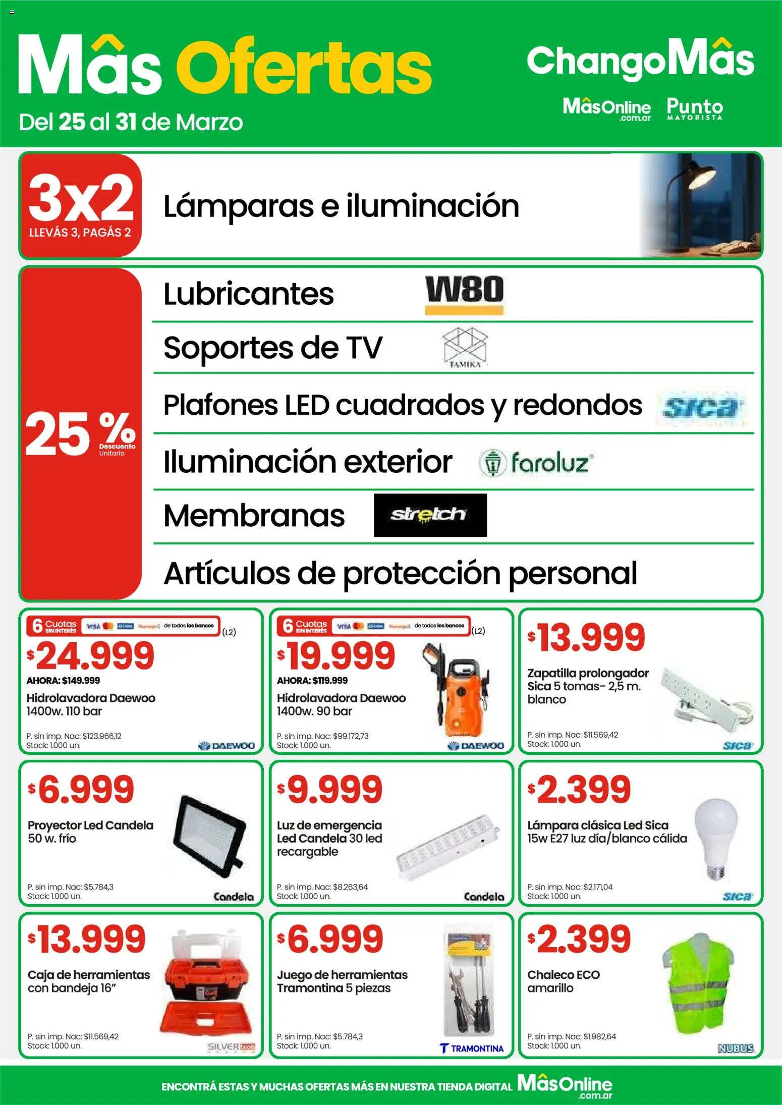 Changomas ofertas │ válido desde el 25.03.2026 | Página: 12 | Productos: Luz de emergencia, Caja, Chaleco, Kiwi
