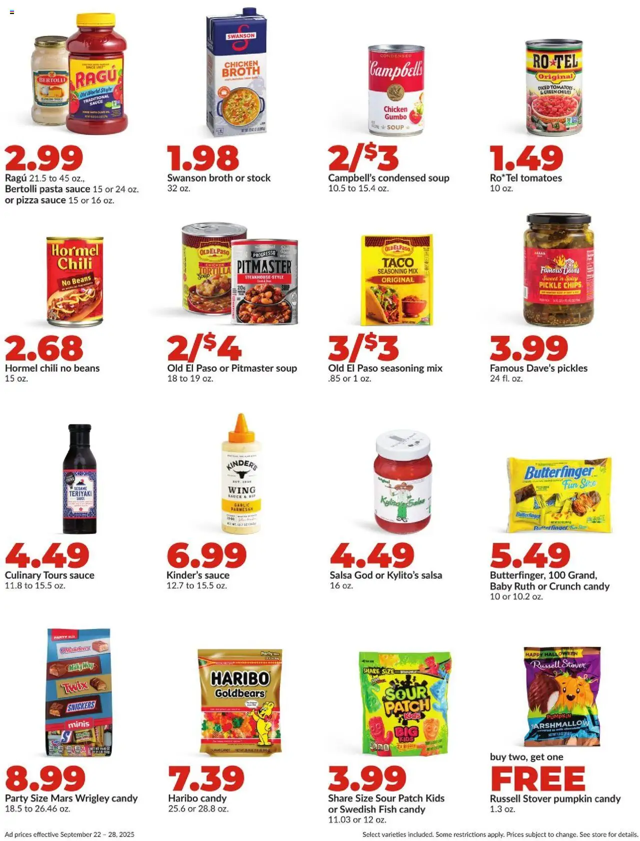HyVee Weekly Ad - valid from 22.09.2025 | Page: 20 | Products: Milk, Tomatoes, Garlic, Pumpkin
