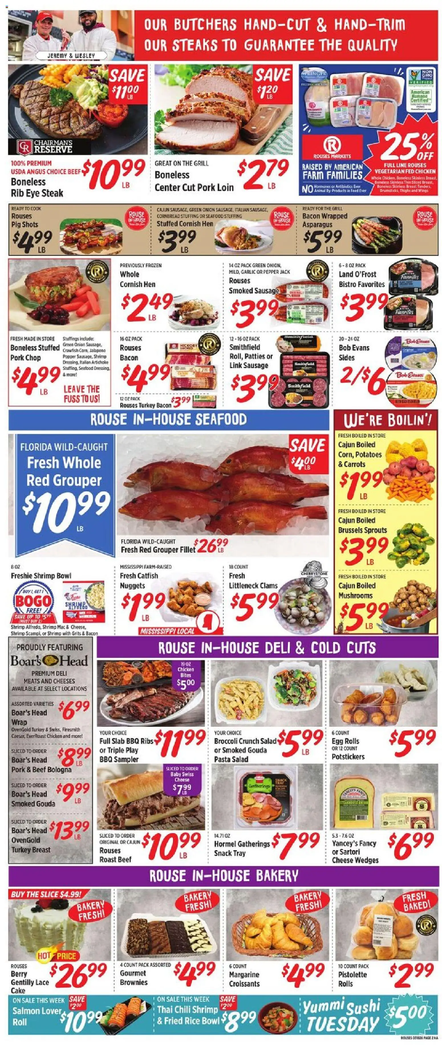Rouses Weekly Ad - MS - valid from 18.03.2026 | Page: 3 | Products: Cheese, Rice, Pepper, Sausage