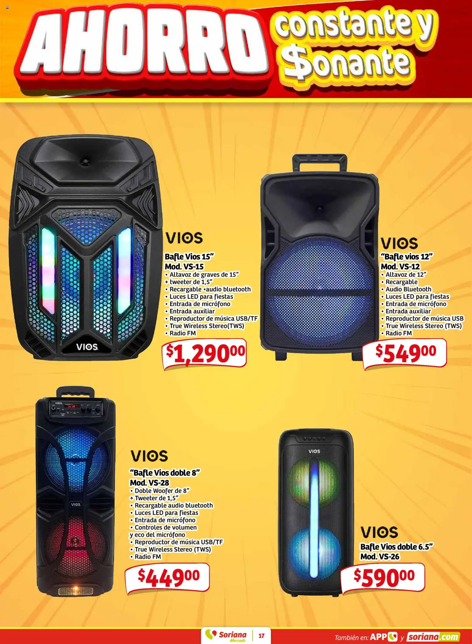 Nuevas ofertas de Soriana válidas en toda la República Mexicana desde el 27.02.2026. ¡Encuentra las mejores ofertas en Soriana Pesito Valedor Mercado: Camp, Chia, Oax, Q. Roo, Tab, Yuc! | Página: 25 | Productos: Usb, Radio, Reproductor, Micrófono