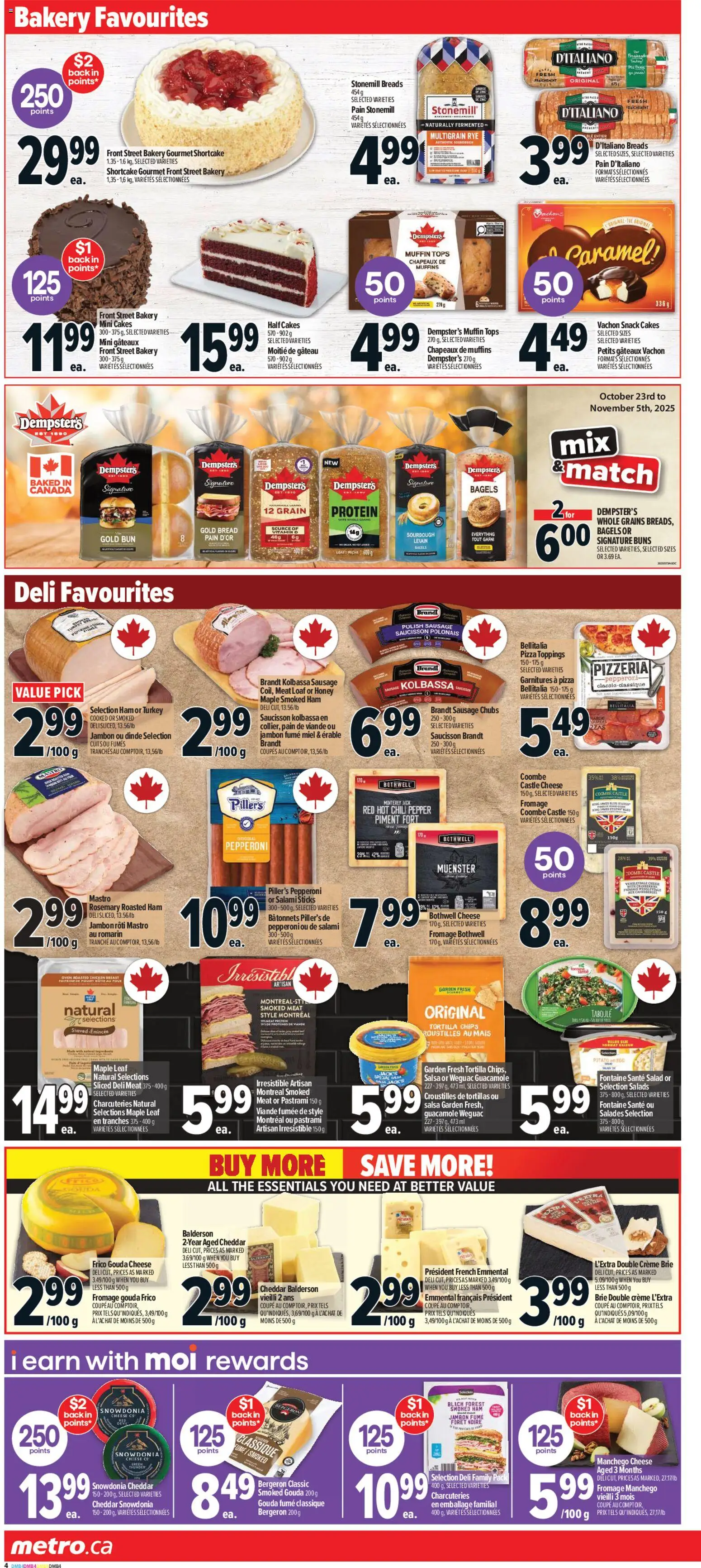 Metro flyer valid from 23.10.2025 | Page: 9 | Products: Chips, Salad, Cheese, Bread