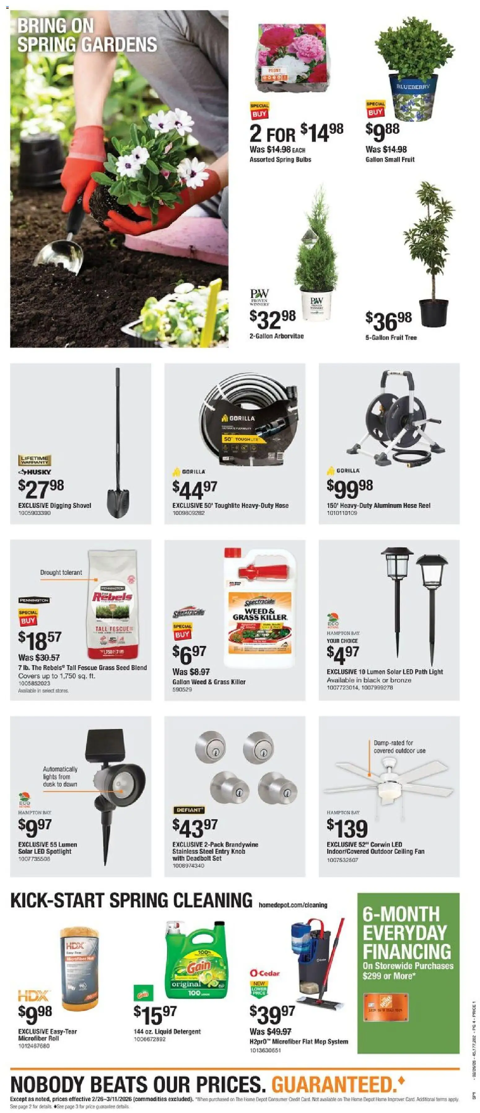 Home Depot Local Ad - NC - valid from 26.02.2026 | Page: 4 | Products: Shovel, Detergent, Fan