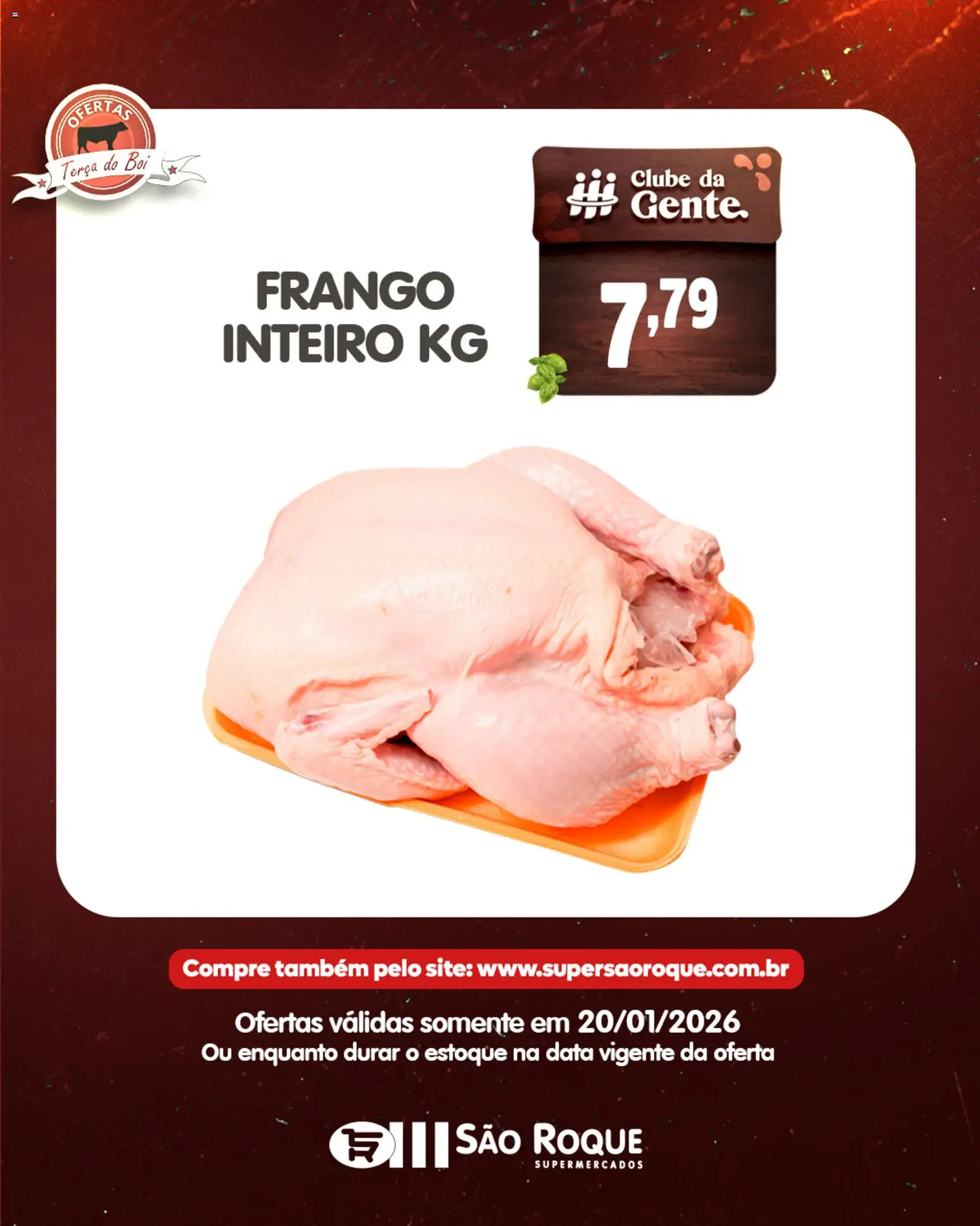 São Roque Supermercados Folheto - válido de 20.01.2026 | Página: 8 | Produtos: Frango