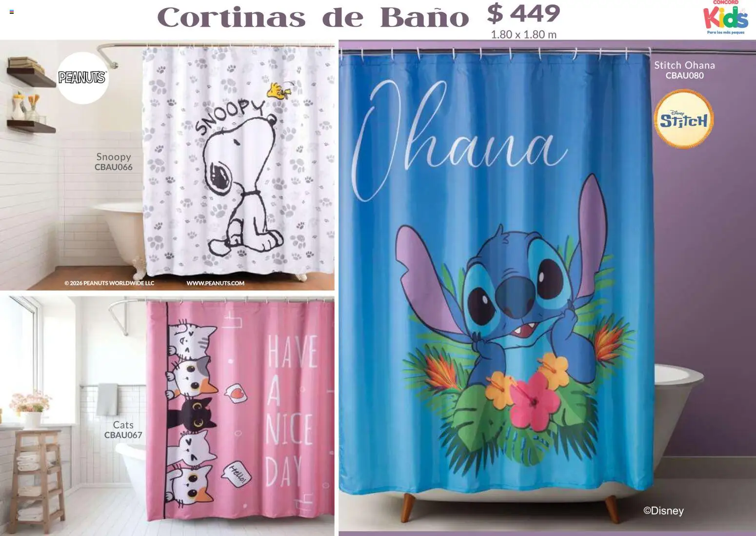 Nuevas ofertas de Colchas Concord válidas en toda la República Mexicana desde el 01.02.2026. ¡Encuentra las mejores ofertas en Colchas Concord catálogo Kids! | Página: 37 | Productos: Cortinas, Baño