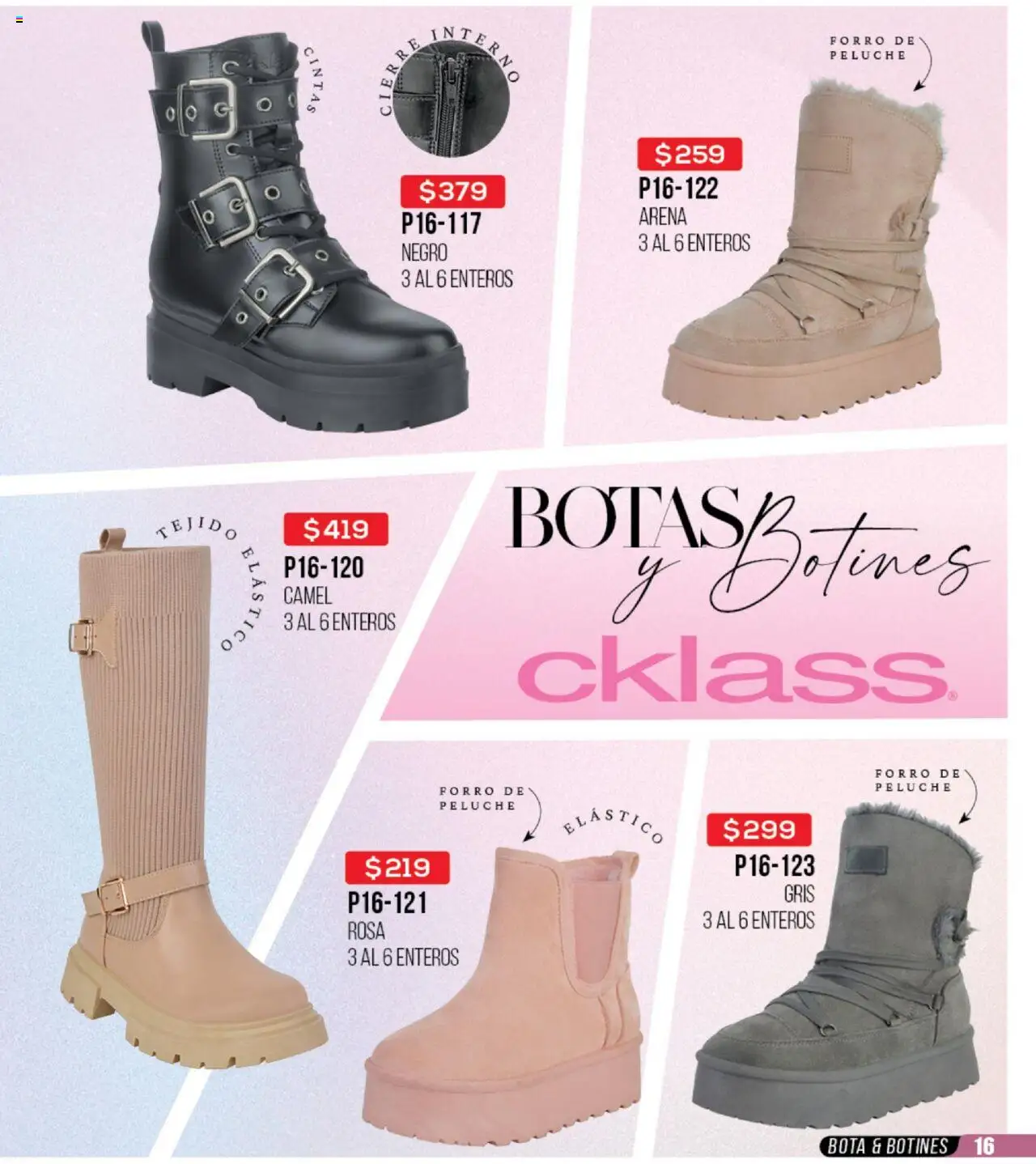 Nuevas ofertas de Cklass válidas en toda la República Mexicana desde el 09.09.2025. ¡Encuentra las mejores ofertas en Cklass - Catálogo Liquidacion Calzado! | Página: 17 | Productos: Botas, Botines