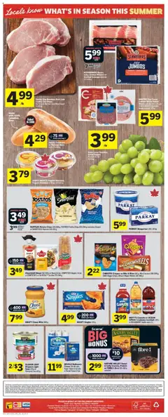 Foodland flyer valid from 24.07.2025 | Page: 2 | Products: Chips, Bread, Juice, Pork