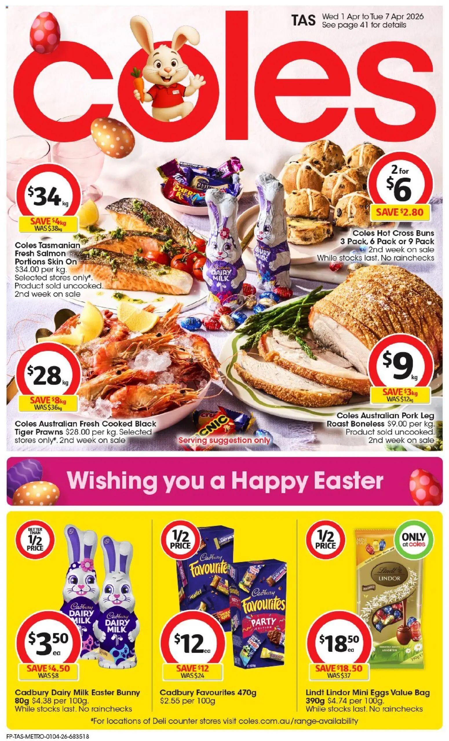 Coles catalogue - valid from 01.04.2026 | Page: 1 | Products: Milk, Dairy, Eggs, Bag