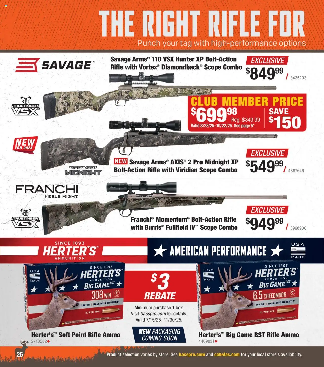 Cabela's Deer Hunting 25 - valid from 01.10.2025 | Page: 26 | Products: Game, Ammo, Rifle
