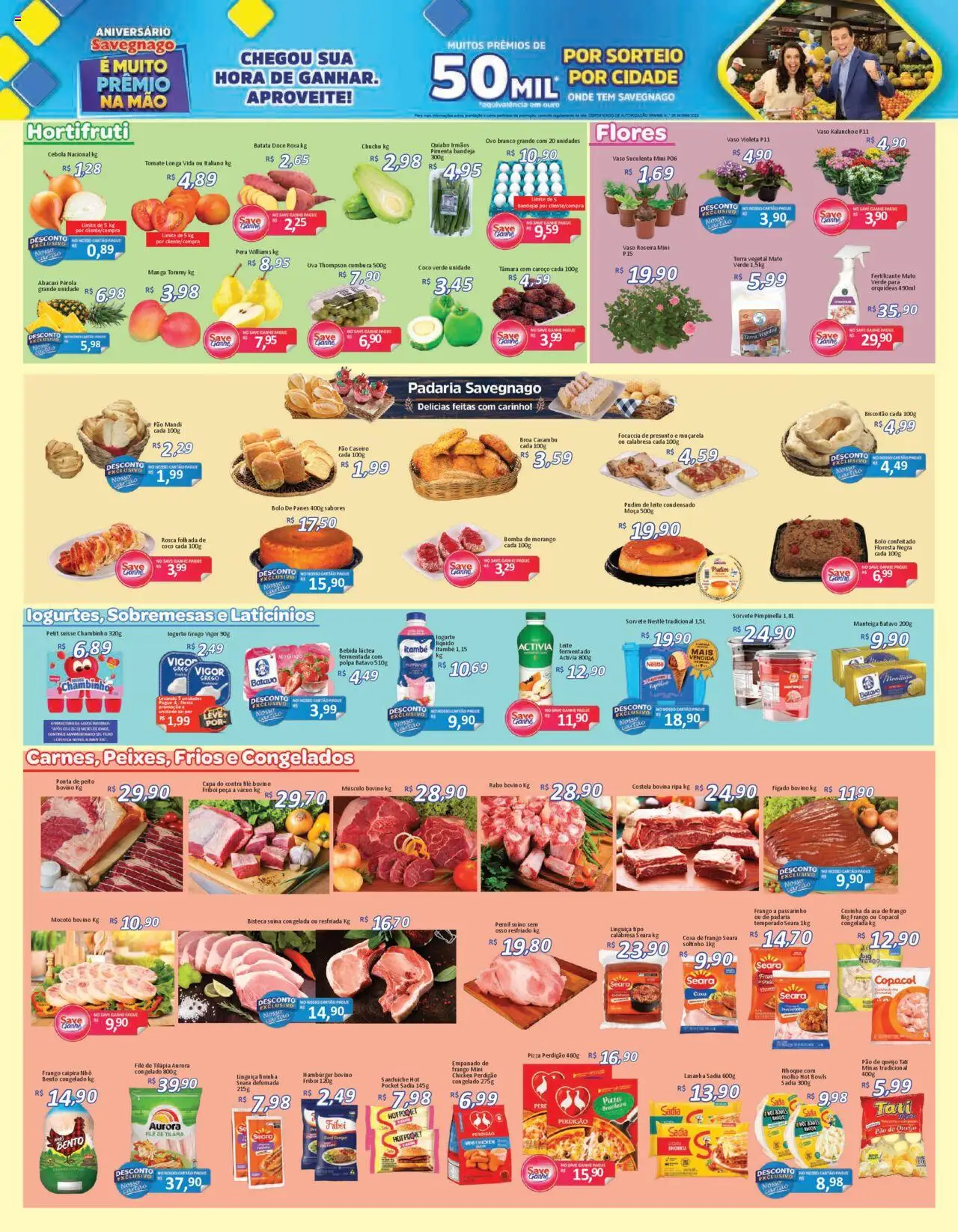 Savegnago Folheto - válido de 31.07.2025 | Página: 2 | Produtos: Cebola, Flores, Leite, Batata