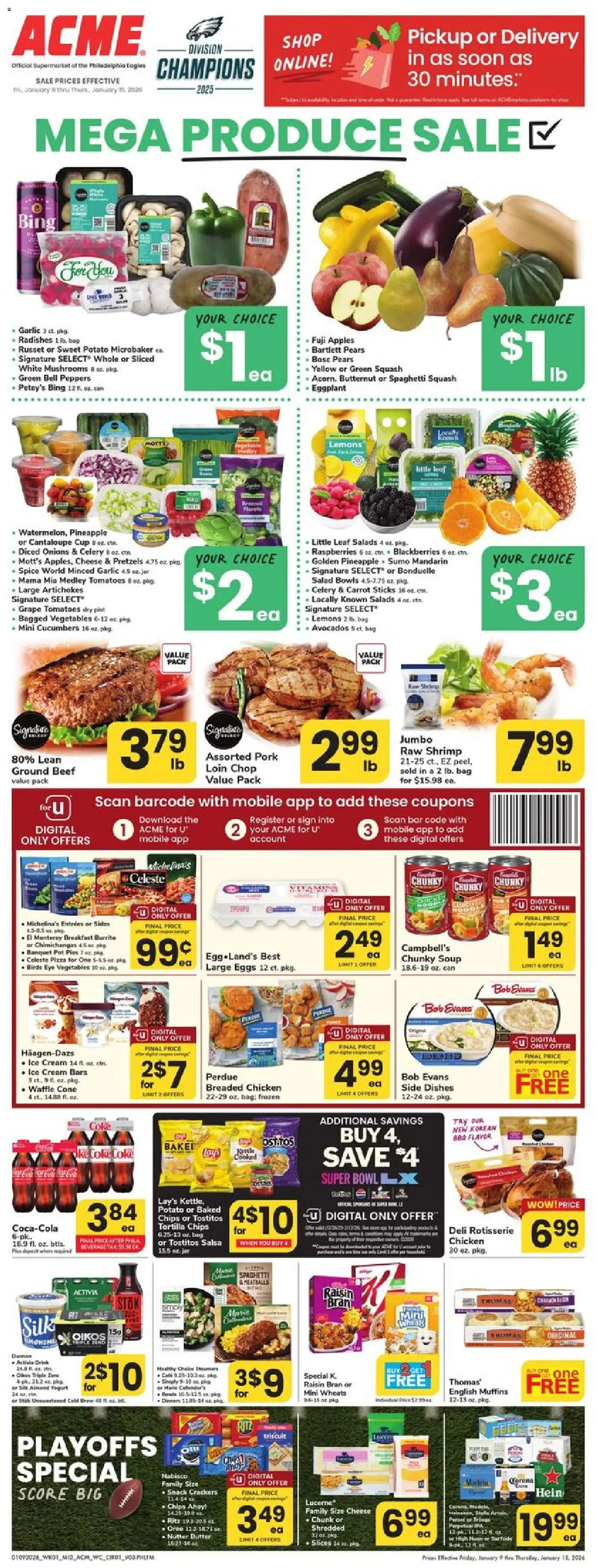 Acme Weekly Ad - valid from 09.01.2026 | Page: 1 | Products: Eggs, Pork, Apples, Eggplant