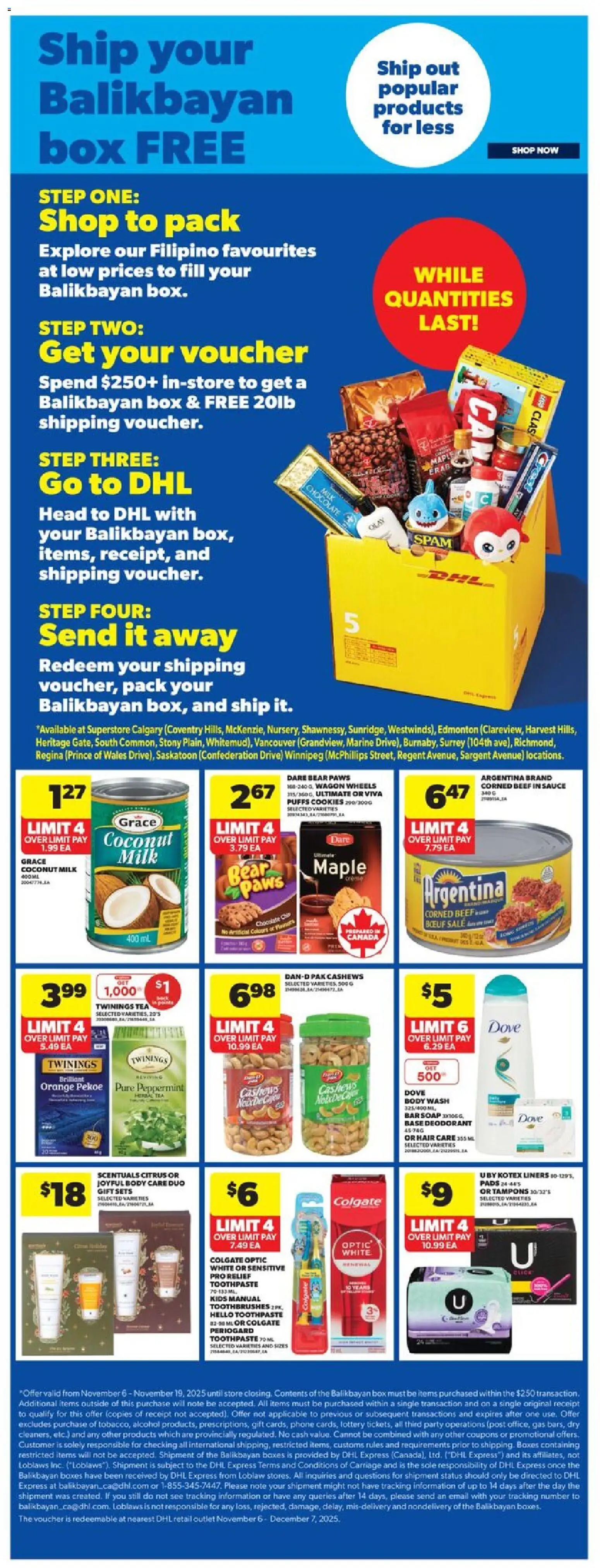 Real Canadian Superstore flyer valid from 13.11.2025 | Page: 15 | Products: Beef, Cookies, Phone, Toothpaste