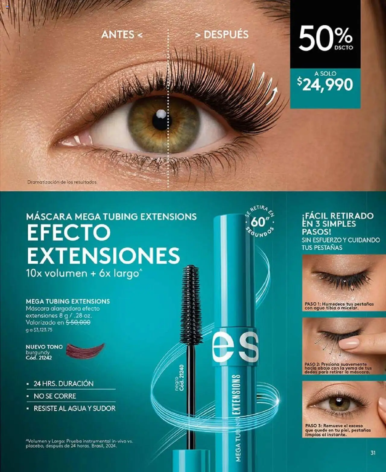Ésika revista - valida desde el 16.06.2025 | Página: 31 | Productos: Agua, Máscara