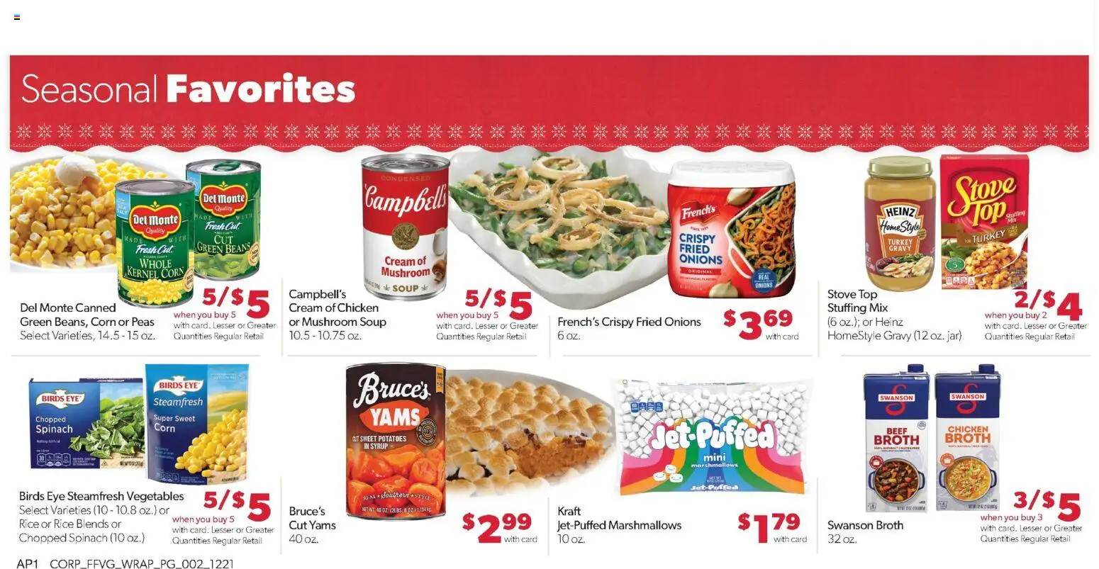 Family Fare Weekly Ad - MI - valid from 19.12.2025 | Page: 3 | Products: Corn, Spinach, Cream, Potatoes
