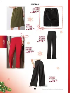 Vista previa de Andrea catálogo Guía de regalos, nuevo folleto de la tienda, válido en México a partir del 23.11.2025 | Página: 20 | Productos: Falda, Short