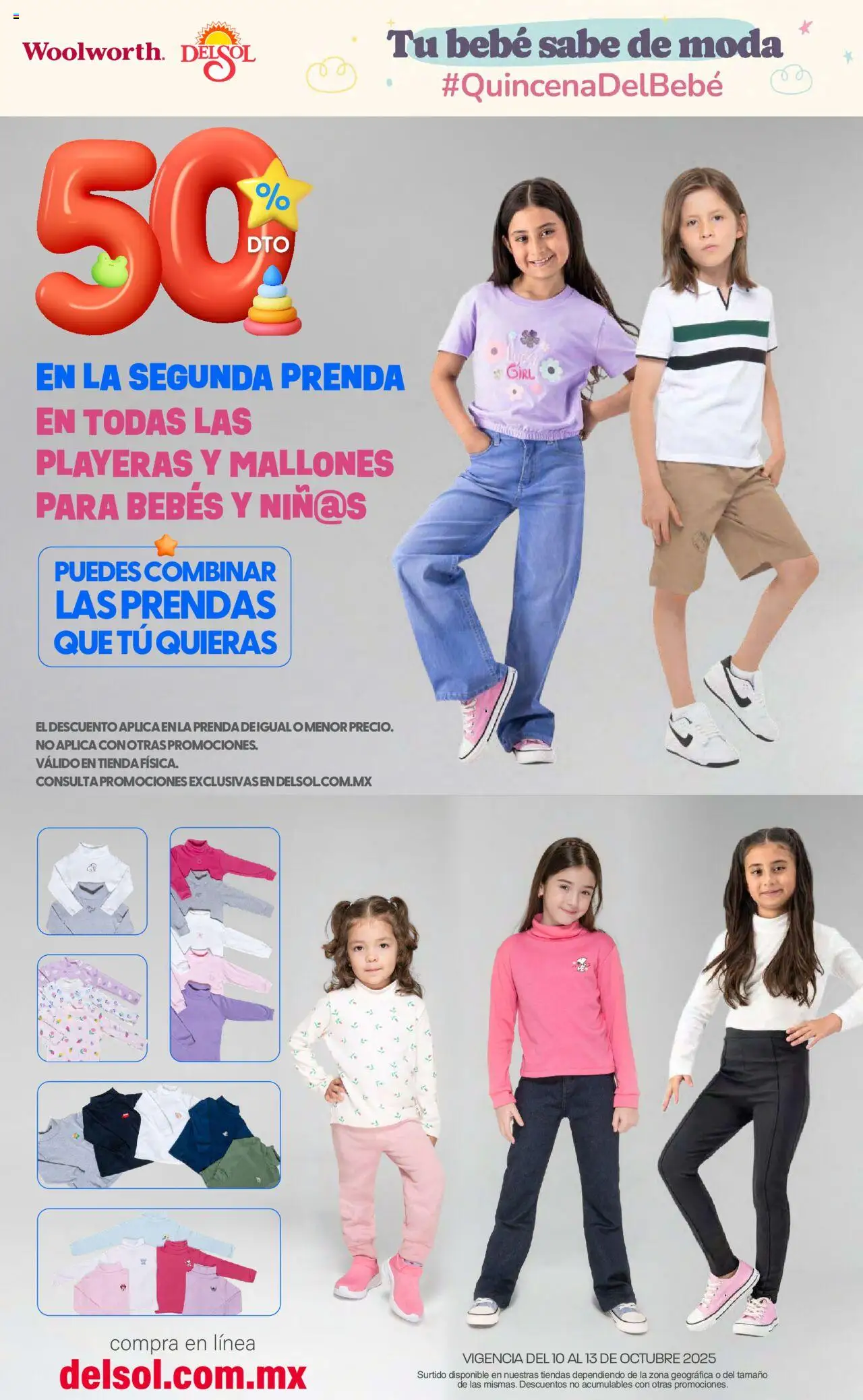 Nuevas ofertas de Del Sol y Woolworth válidas en toda la República Mexicana desde el 10.10.2025. ¡Encuentra las mejores ofertas en Del Sol y Woolworth - Catálogo - Quincena del Bebé Accesorios! | Página: 2