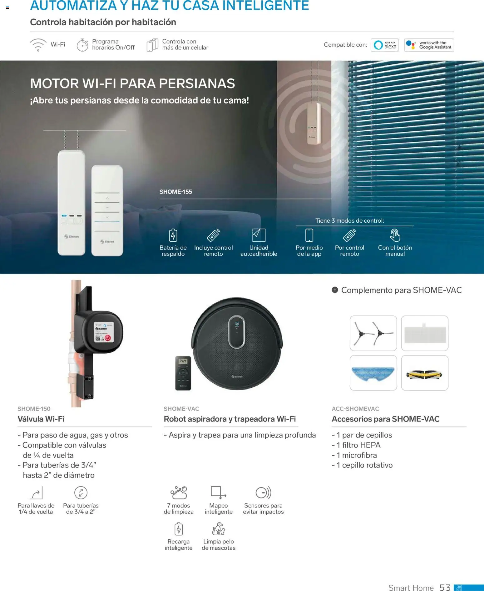 Nuevas ofertas de Steren válidas en toda la República Mexicana desde el 01.01.2026. ¡Encuentra las mejores ofertas en Steren catálogo! | Página: 65 | Productos: Robot, Aspiradora, Cama, Batería