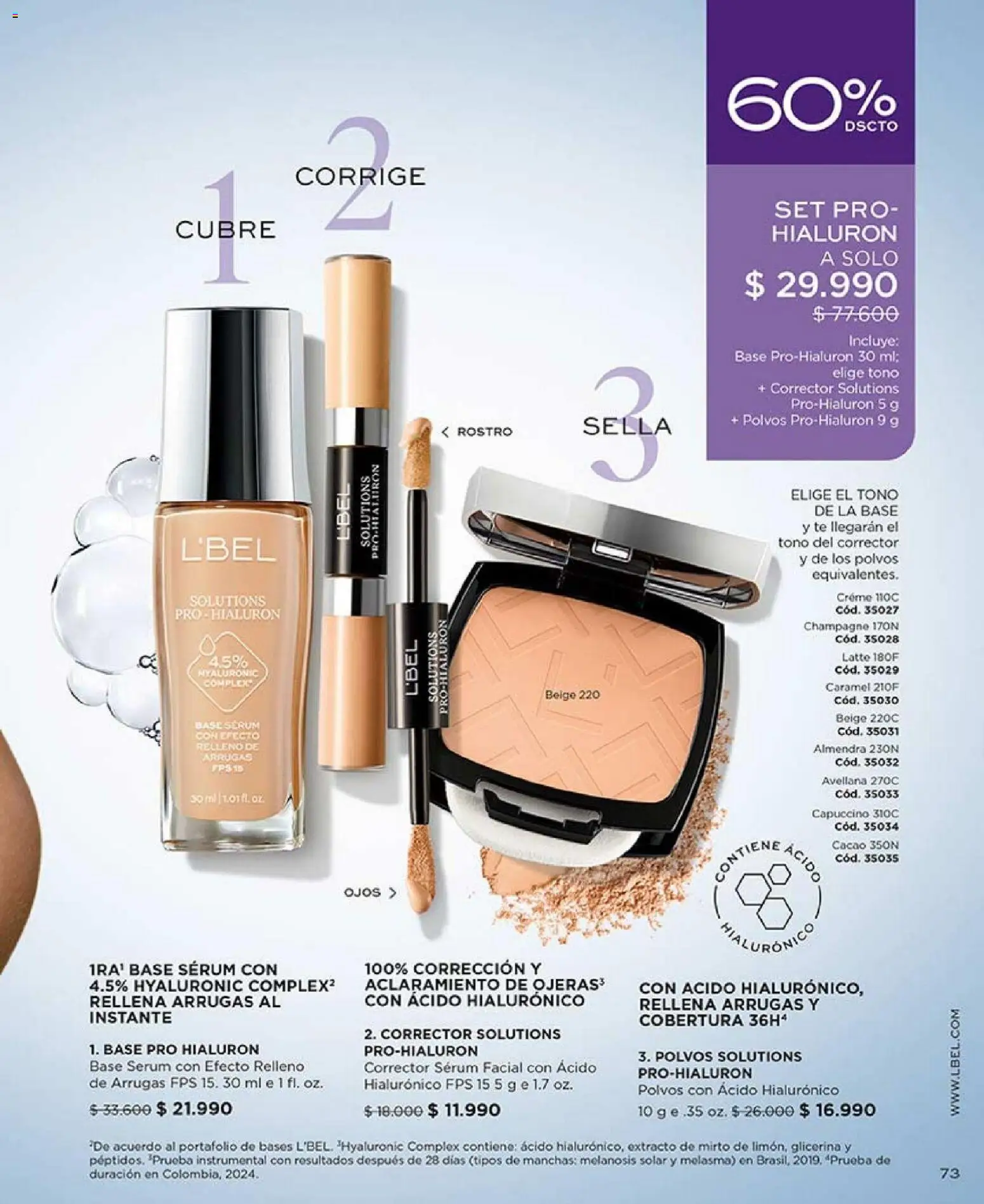 Catálogo L'Bel Campaña 3 │ válido desde el 01.02.2026 | Página: 72 | Productos: Almendra, Corrector, Base, Té